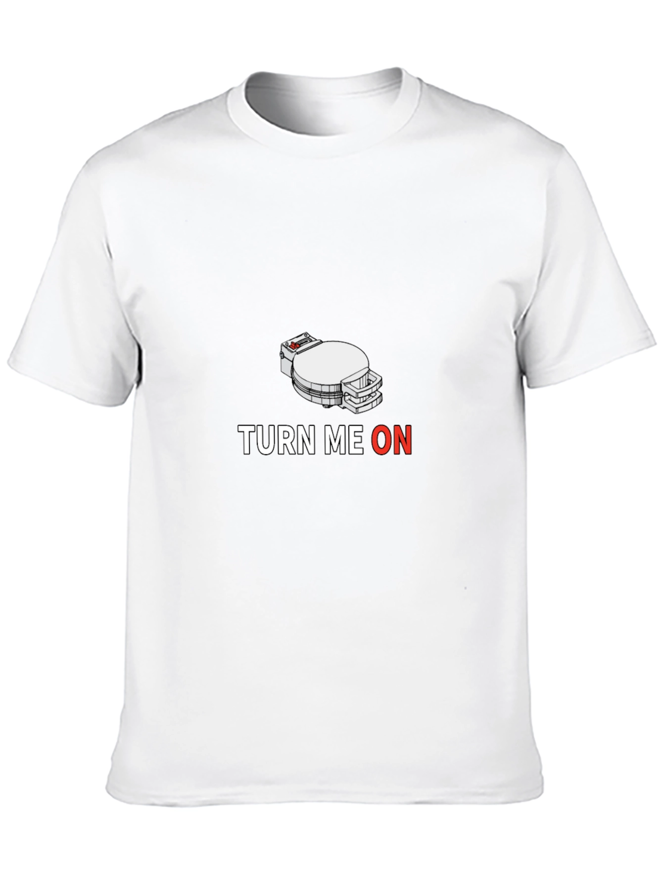 Black Turn Me On T-Shirt - Funny Science Reactor Design view 10