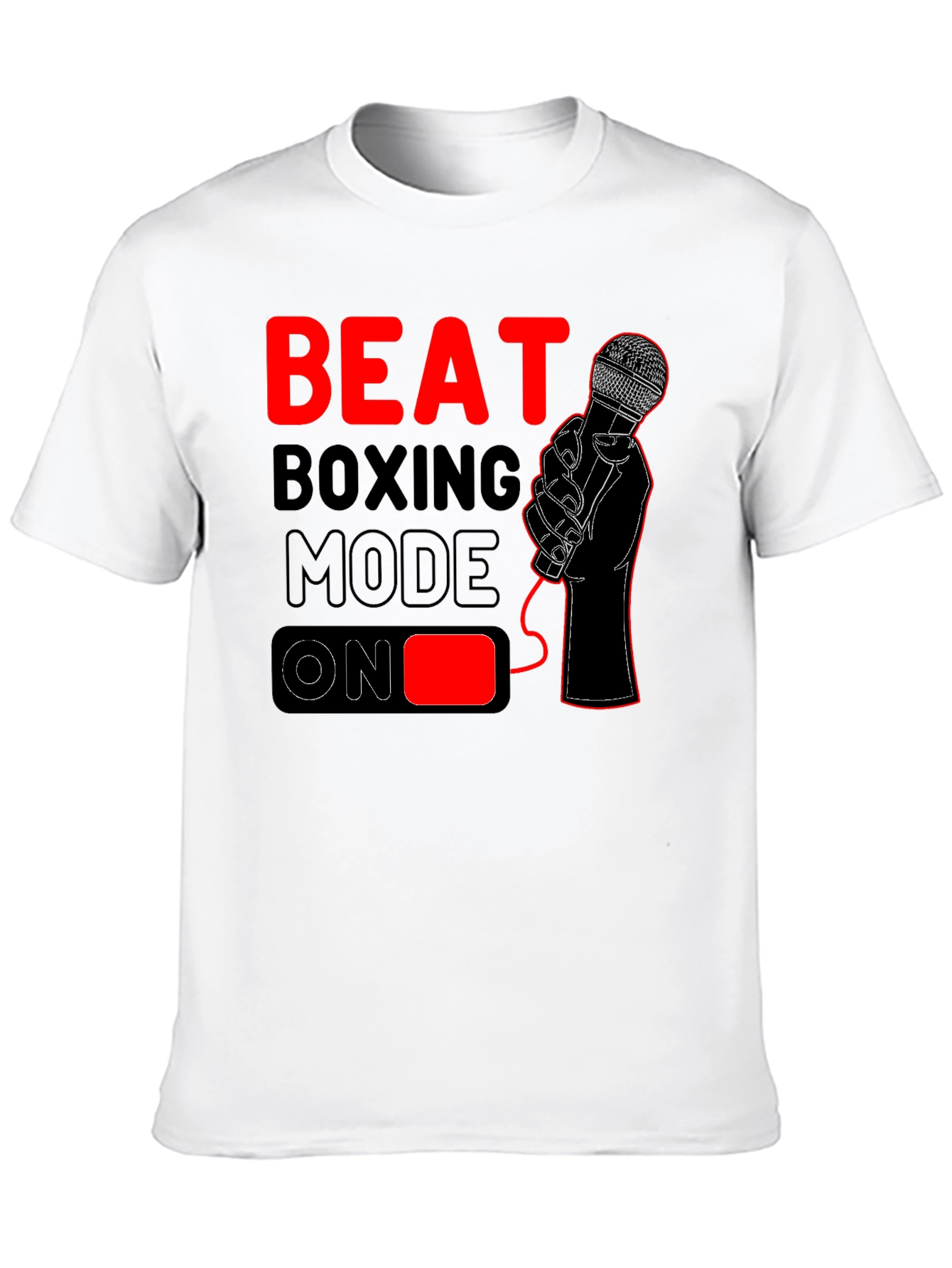Black Beat Boxing Mode On T-Shirt - Black view 10