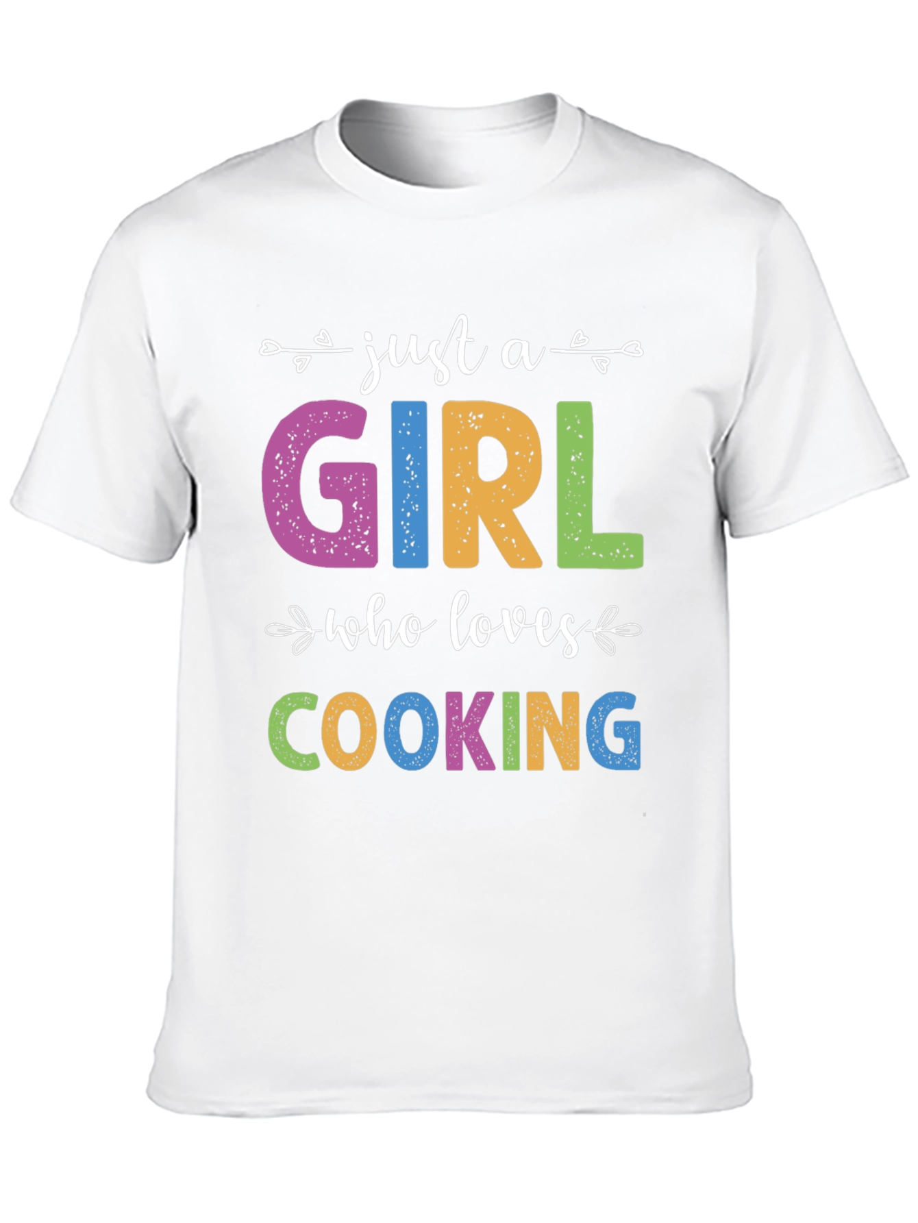 Black Just A Girl Who Loves Cooking T-Shirt view 10