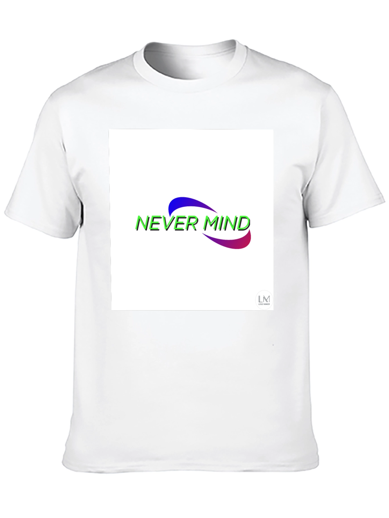 Black Never Mind Graphic Black T-Shirt view 10