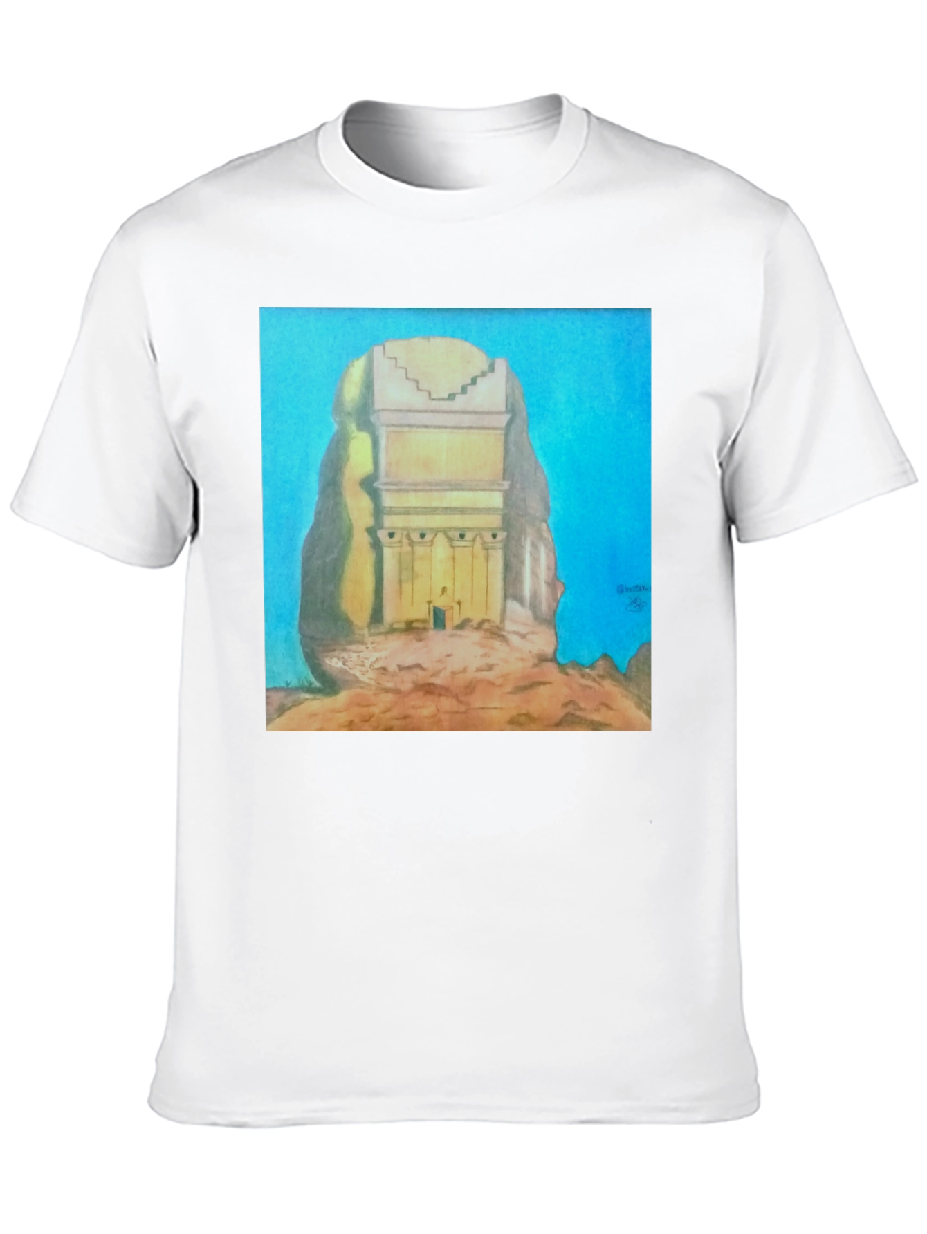 Black Monumental Artwork Tee - Unique Graphic T-Shirt view 10