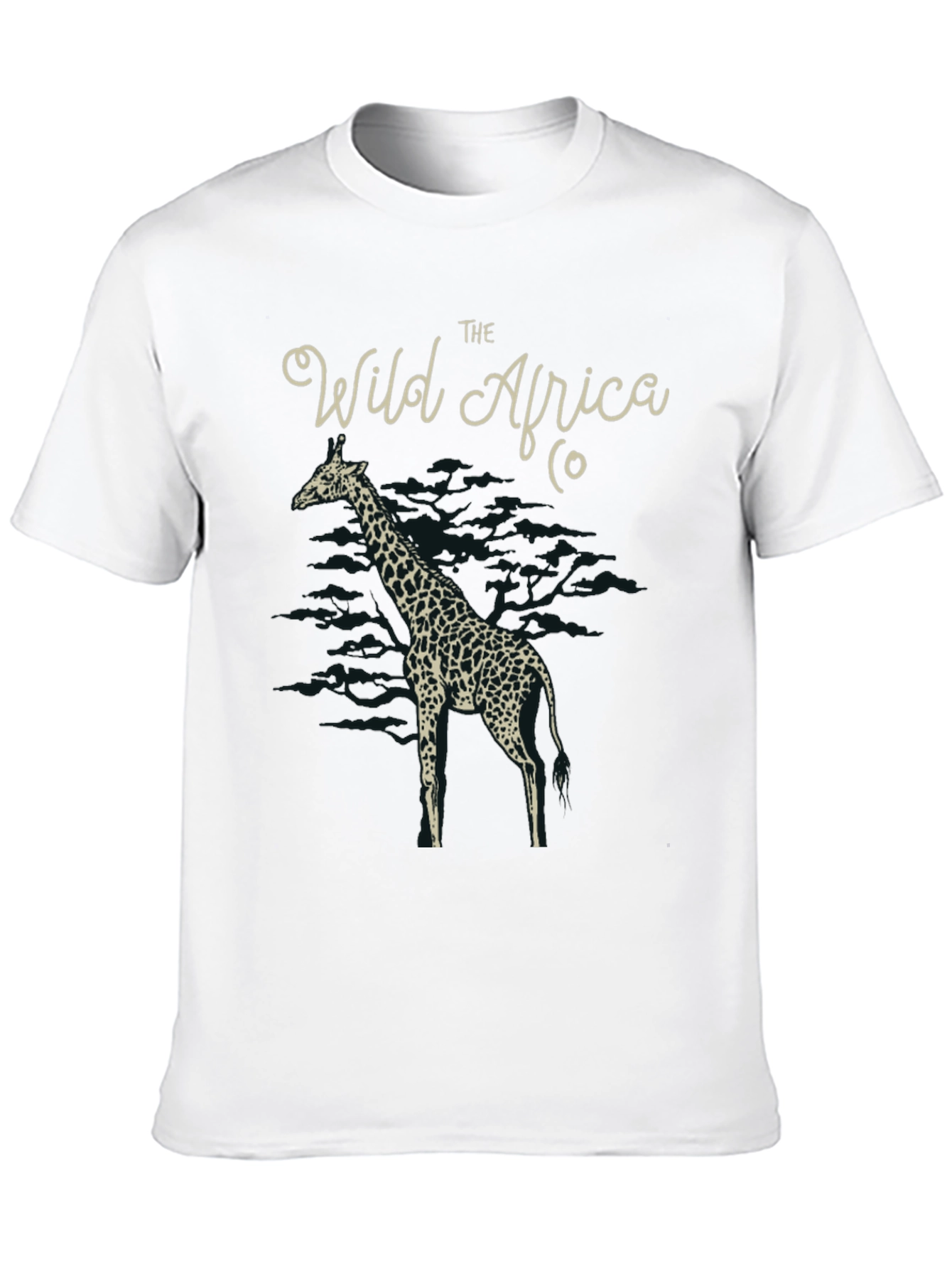 Black The Wild Africa Co. Giraffe Print Black T-Shirt view 10