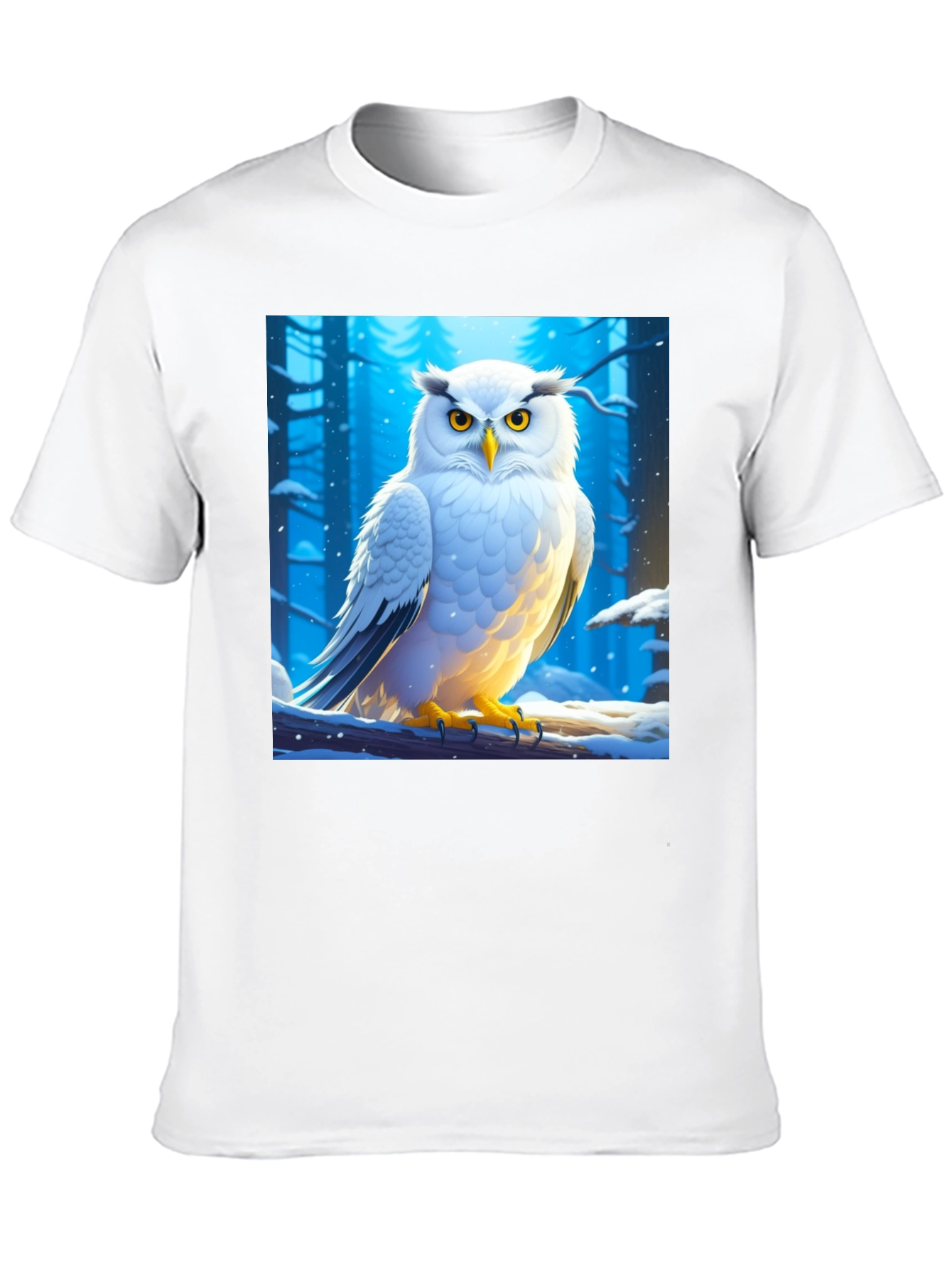 Black Owl Graphic Print Black T-Shirt view 10