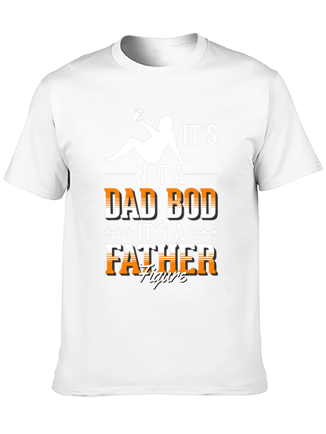 Black Dad Bod Father Figure T-Shirt - Funny Dad Tee view 10