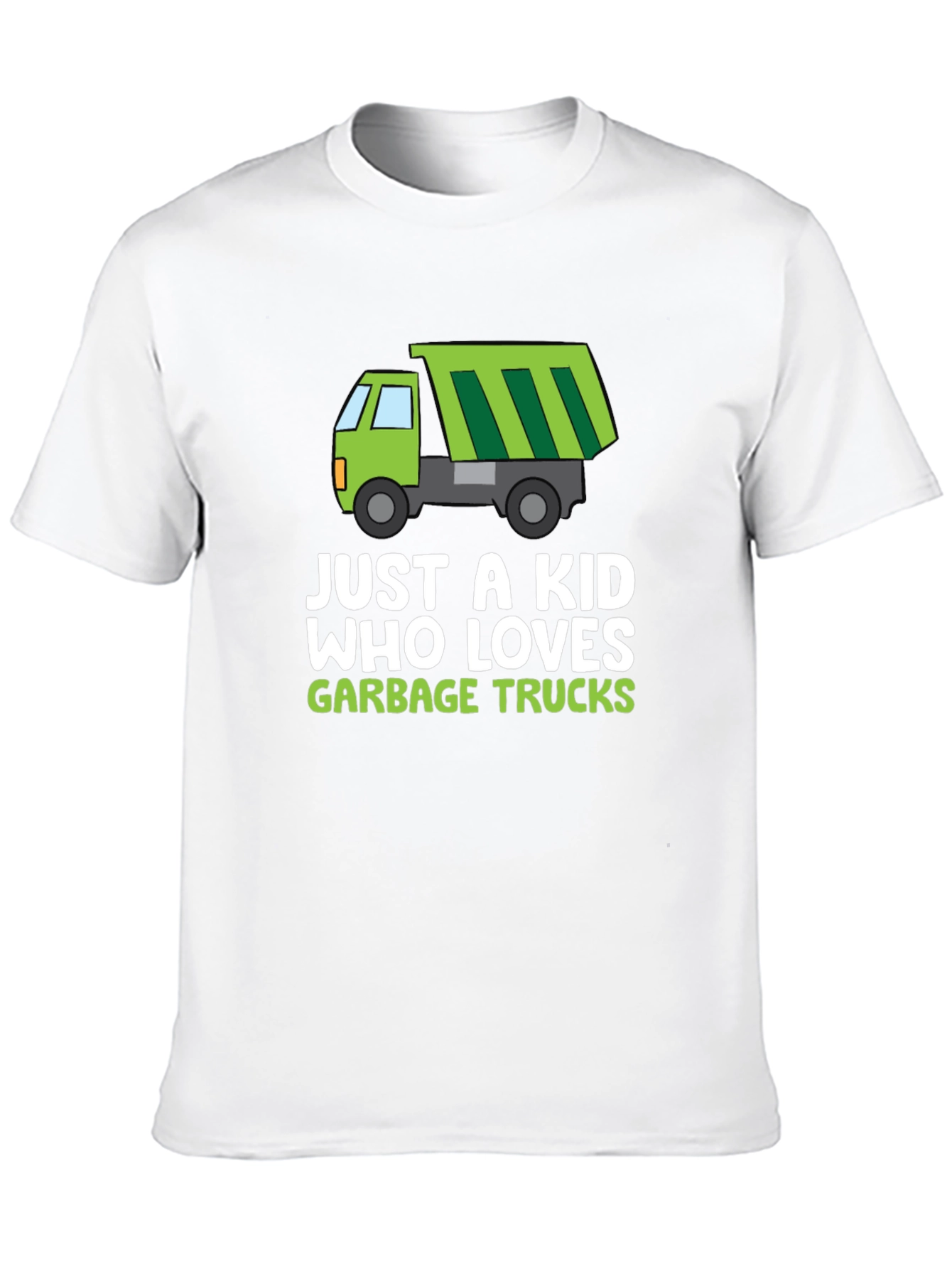 Black Just A Kid Who Loves Garbage Trucks T-Shirt view 10