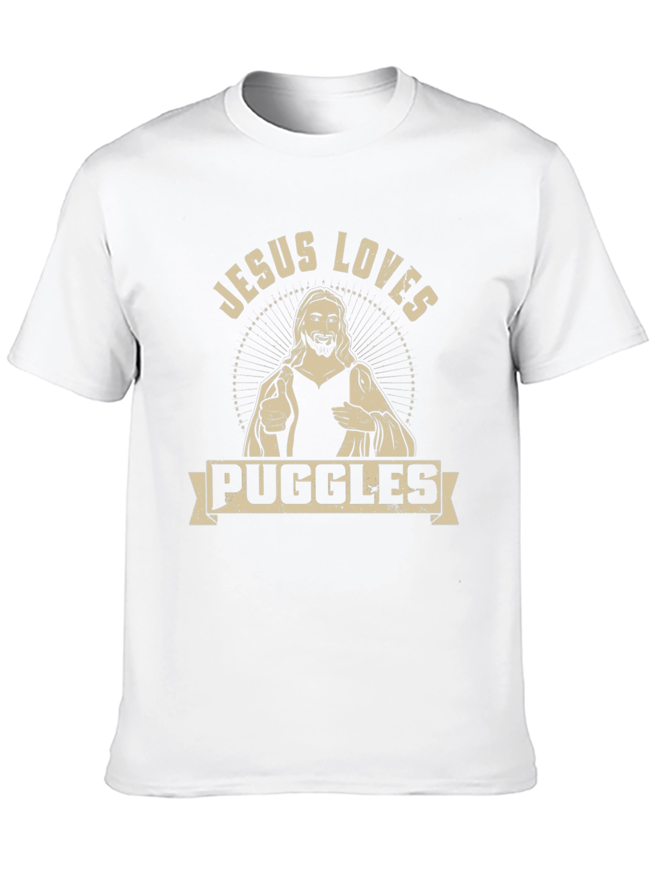 Black Jesus Loves Puggles Graphic T-Shirt view 10