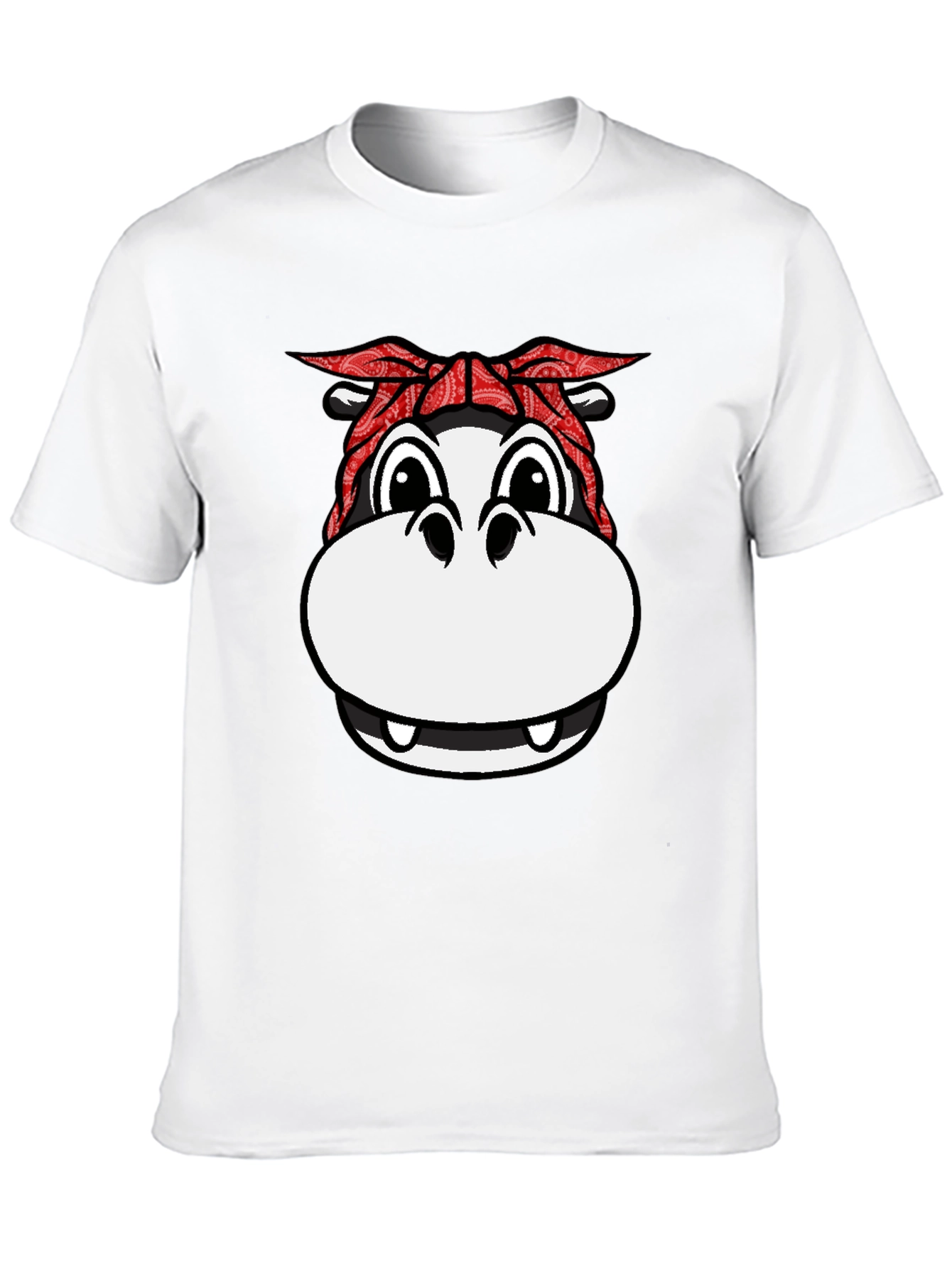 Black Gangster Hippo T-Shirt - Funny Animal Graphic Tee view 10