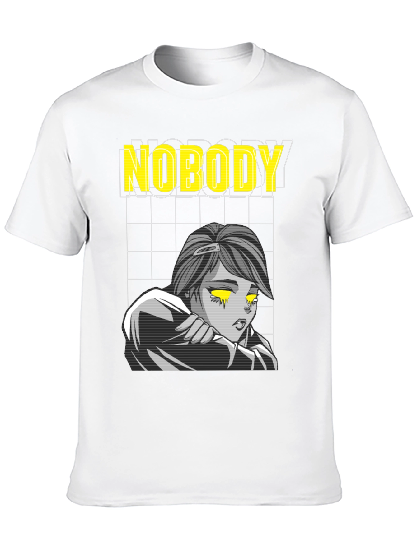 Nobody Anime Graphic T-Shirt Black - 10
