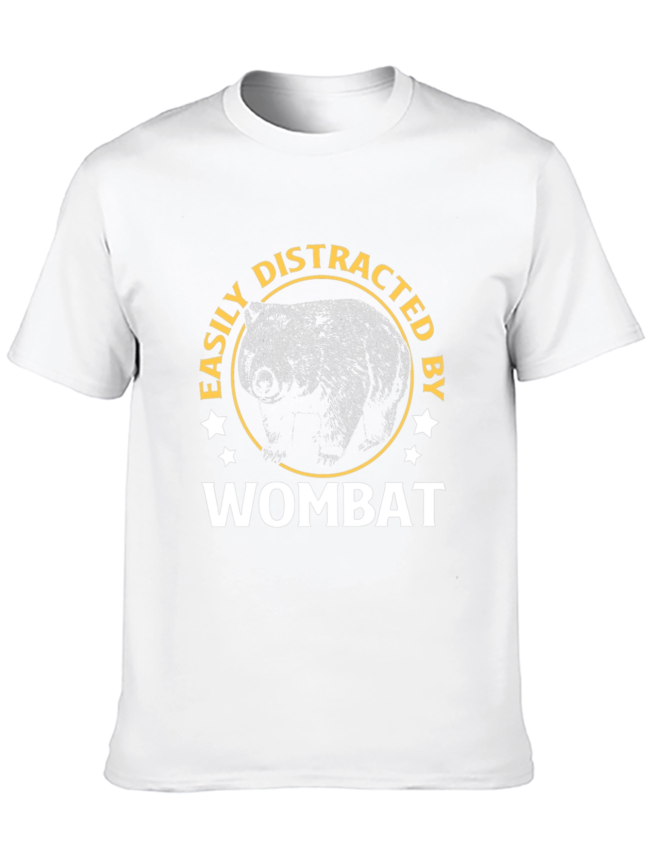 Black Easily Distracted By Wombat Graphic T-Shirt view 10