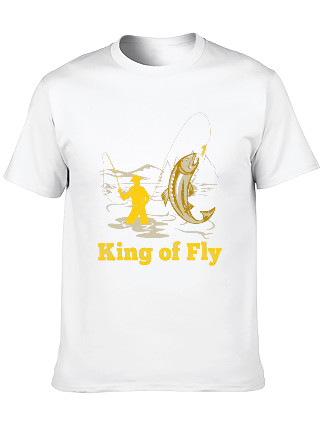 Black King of Fly Fishing T-Shirt - Fisherman Angler Tee view 10