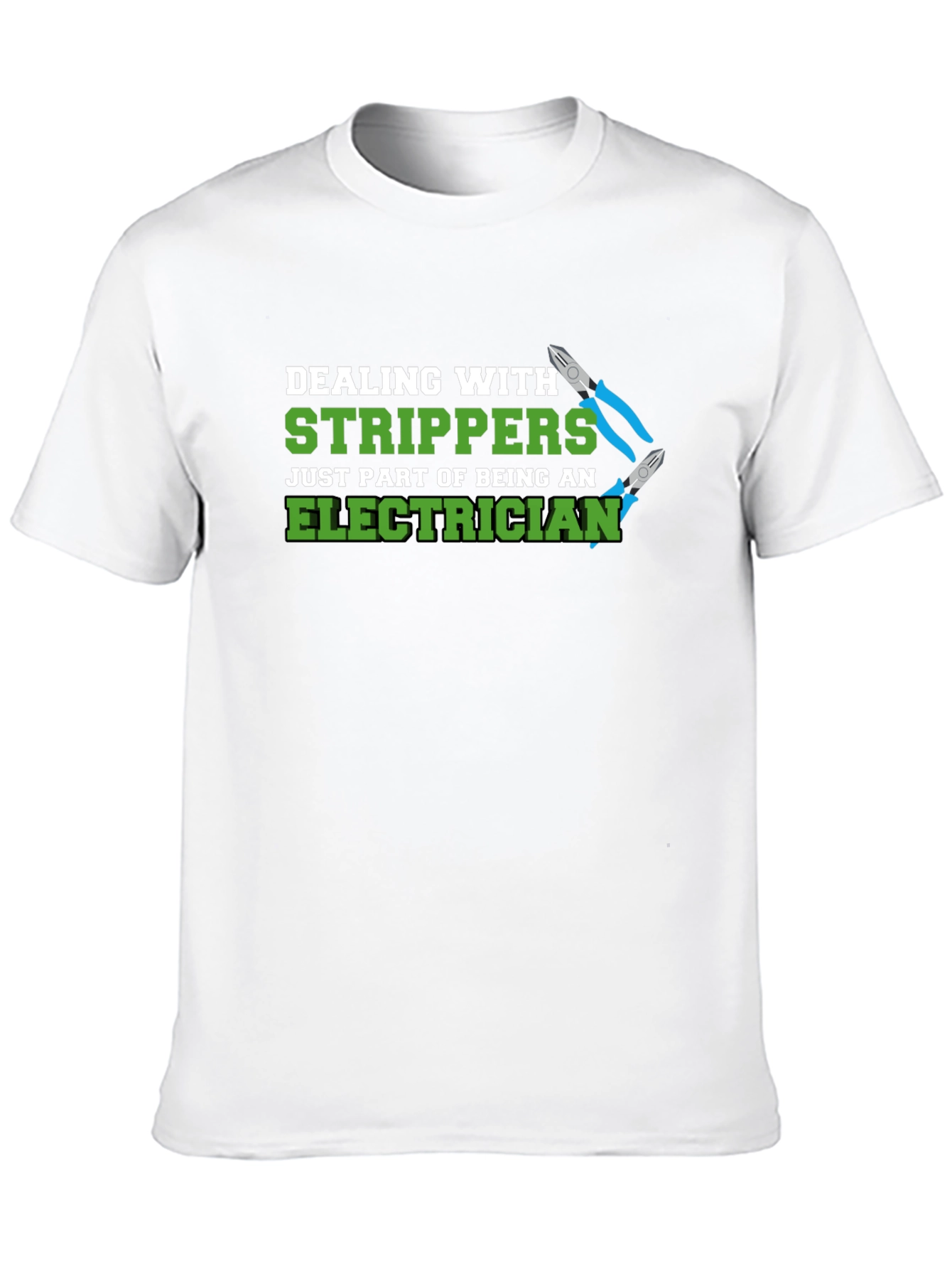 Black Electrician Stripper Humor Graphic T-Shirt view 10