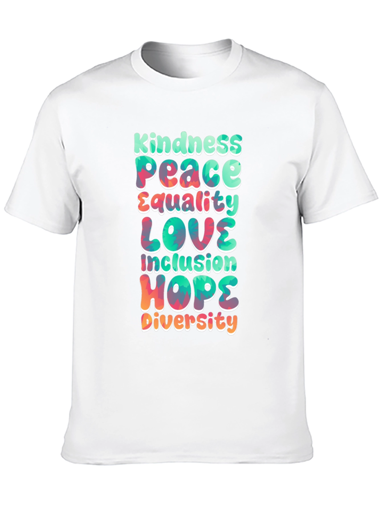 Black Kindness Peace Love Equality T-Shirt view 10