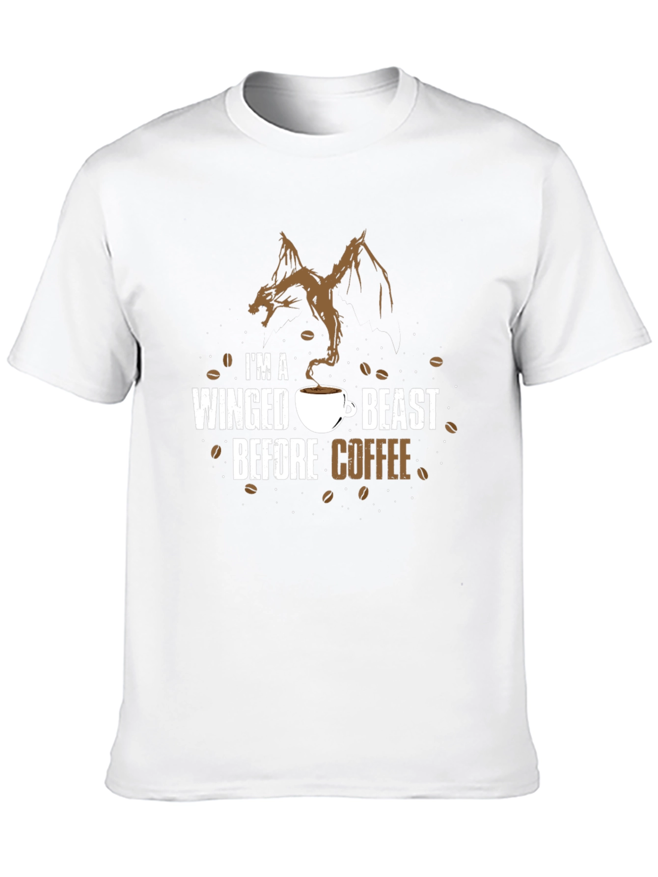 Black Winged Beast Coffee T-Shirt - Novelty Graphic Tee view 10