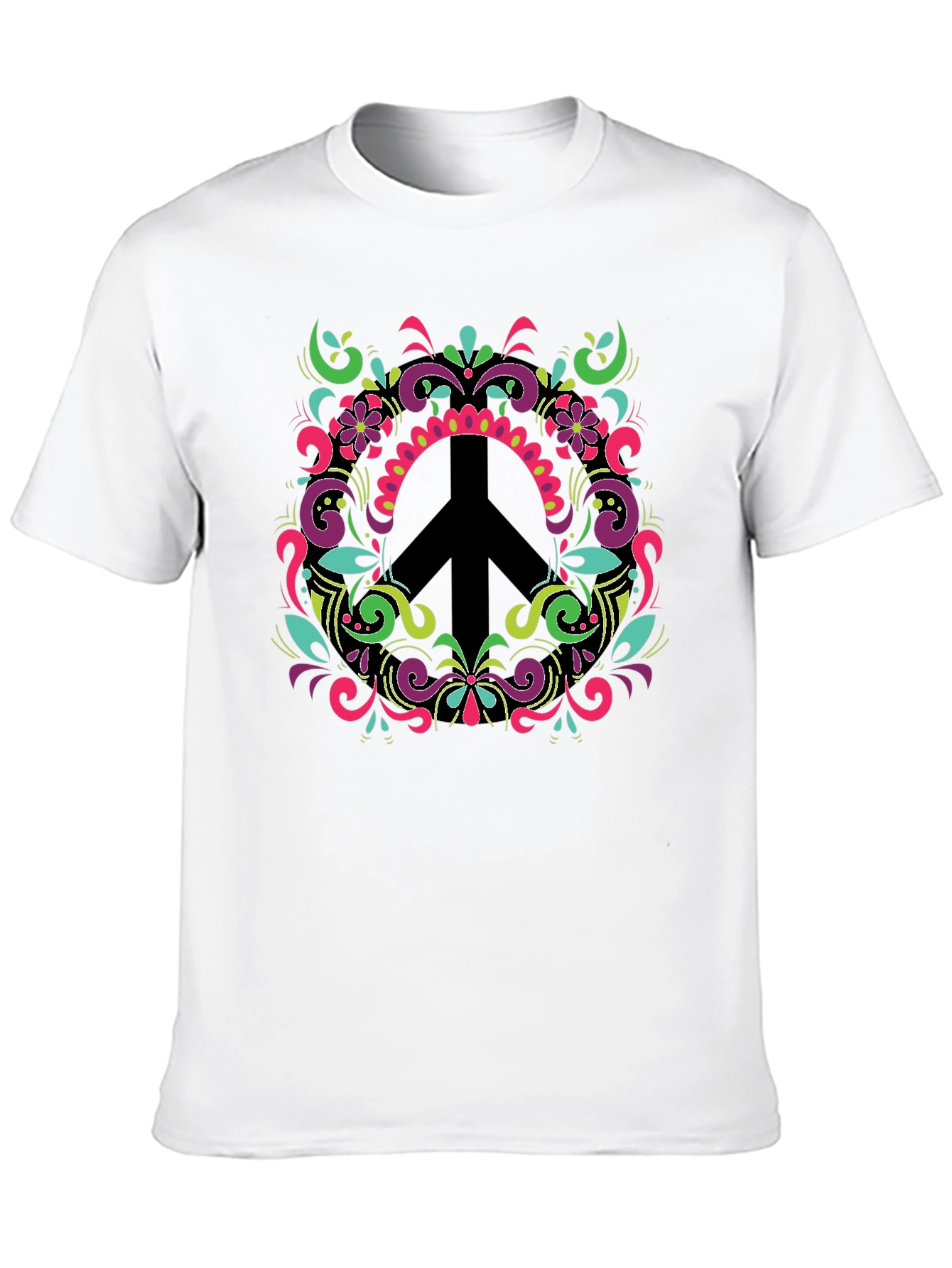 Black Groovy Peace Sign T-Shirt view 10