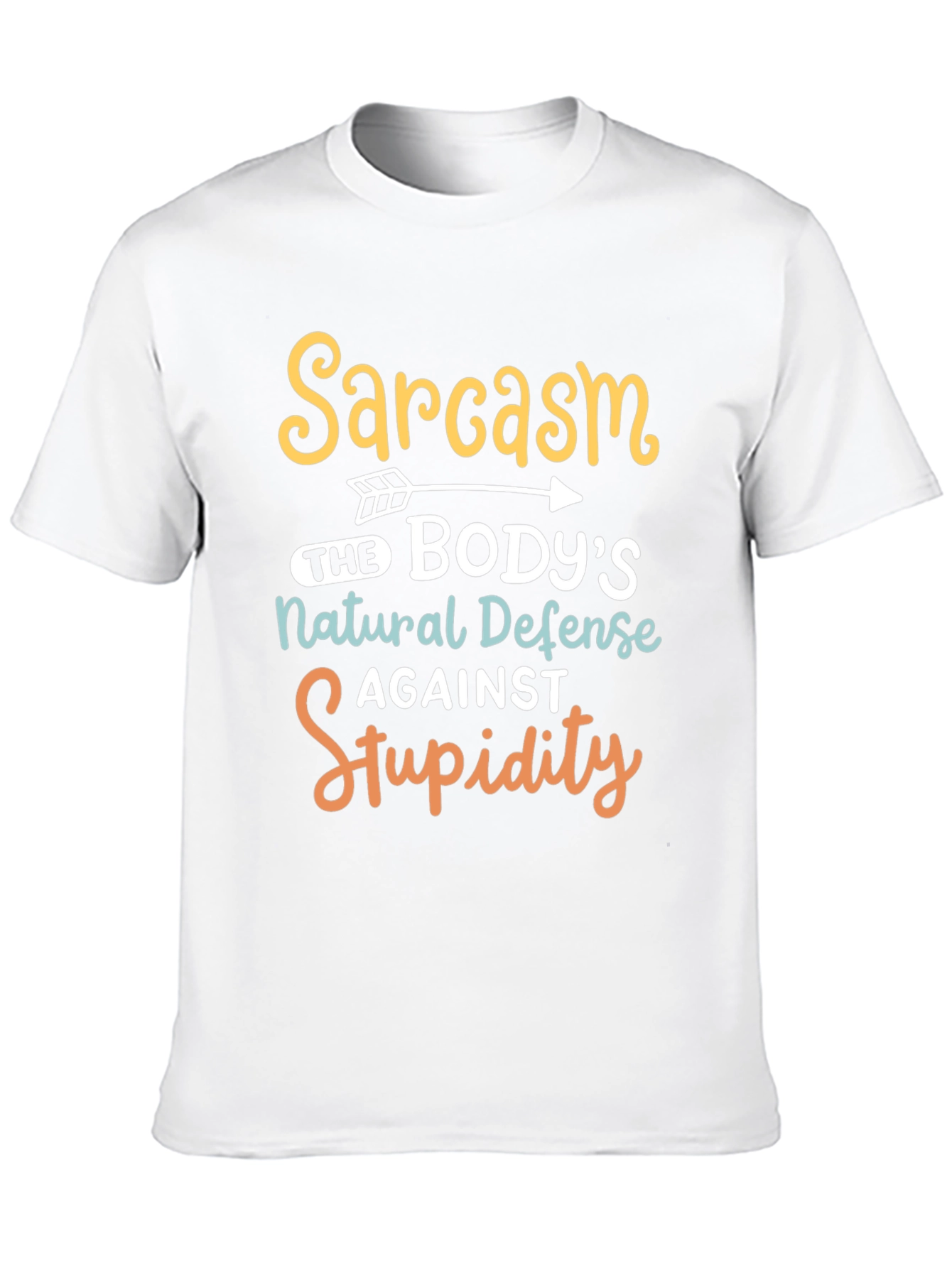Black Sarcasm Natural Defense Graphic Tee view 10