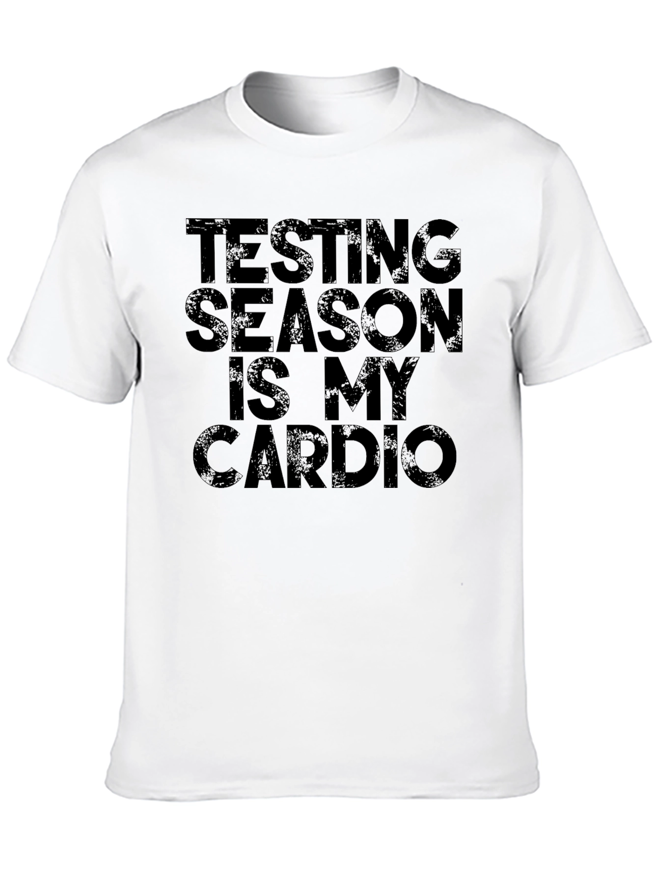 Black Testing Season Is My Cardio Black Graphic Tee view 10