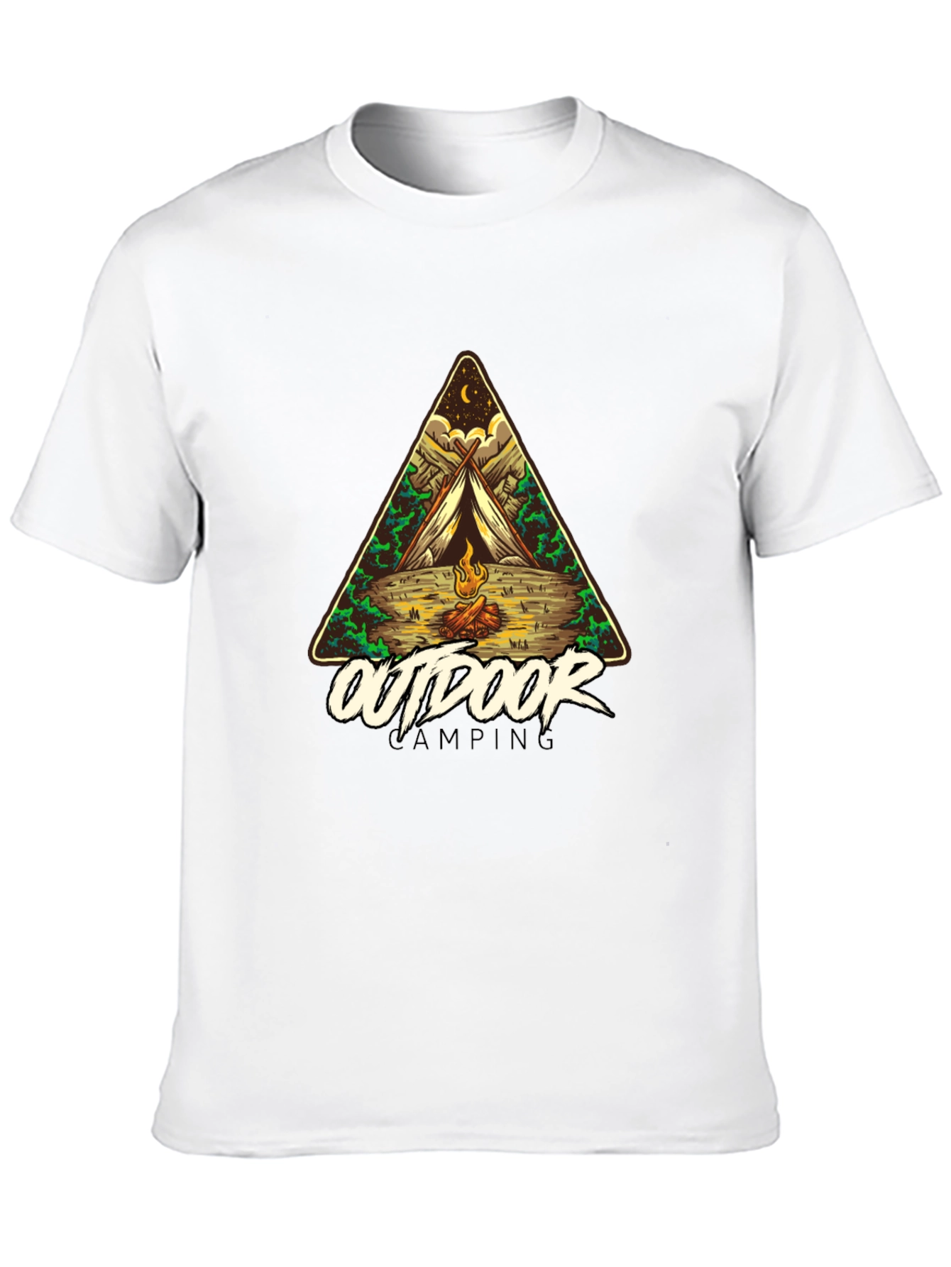 Black Outdoor Camping Graphic Tee - Adventure Awaits! view 10