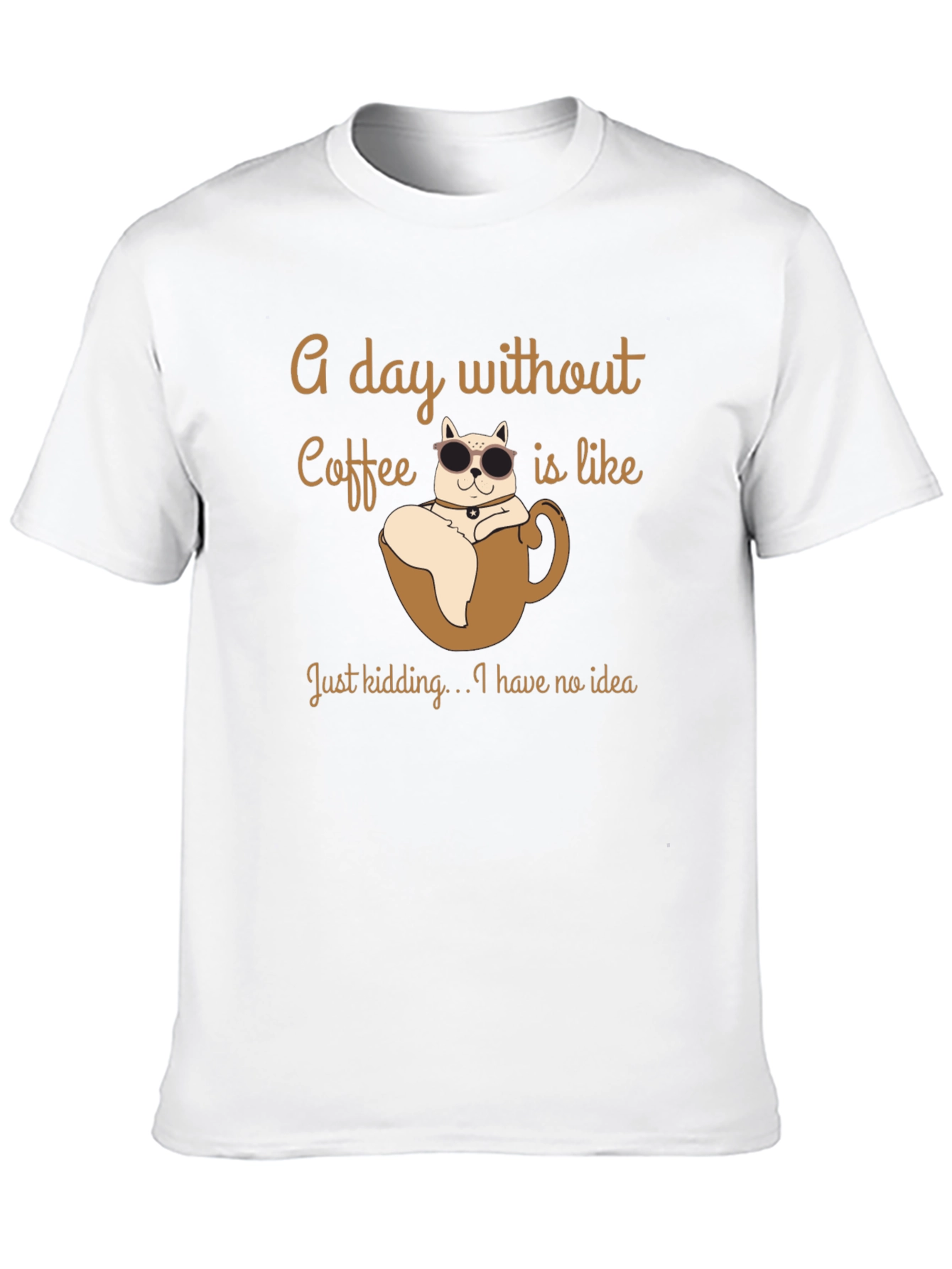 Black Coffee Cat T-Shirt - A Day Without Coffee view 10