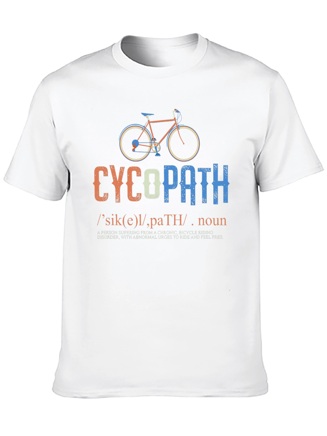 Black CycoPath Bicycle Riding T-Shirt - Funny Cycling Gift view 10