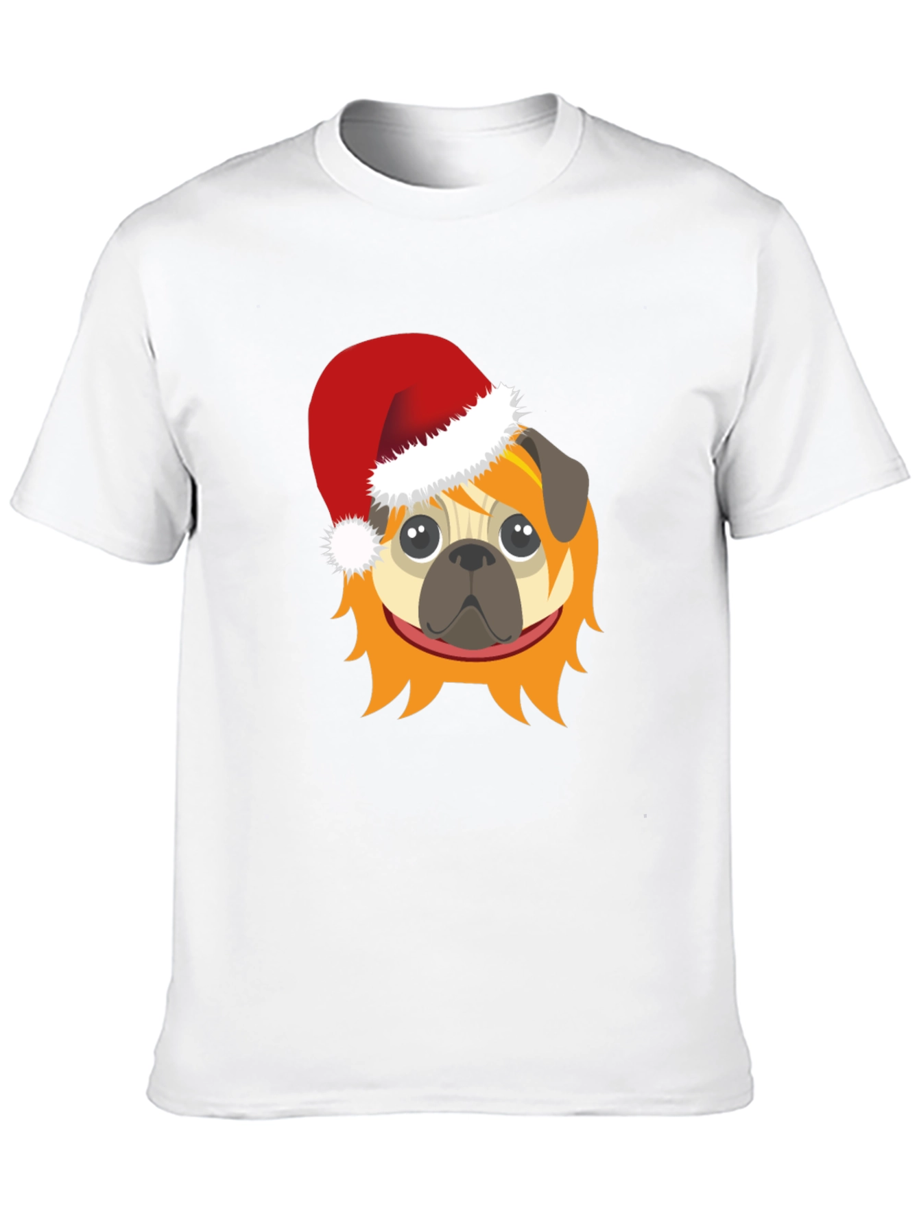 Black Festive Pug T-Shirt - Holiday Cheer view 10