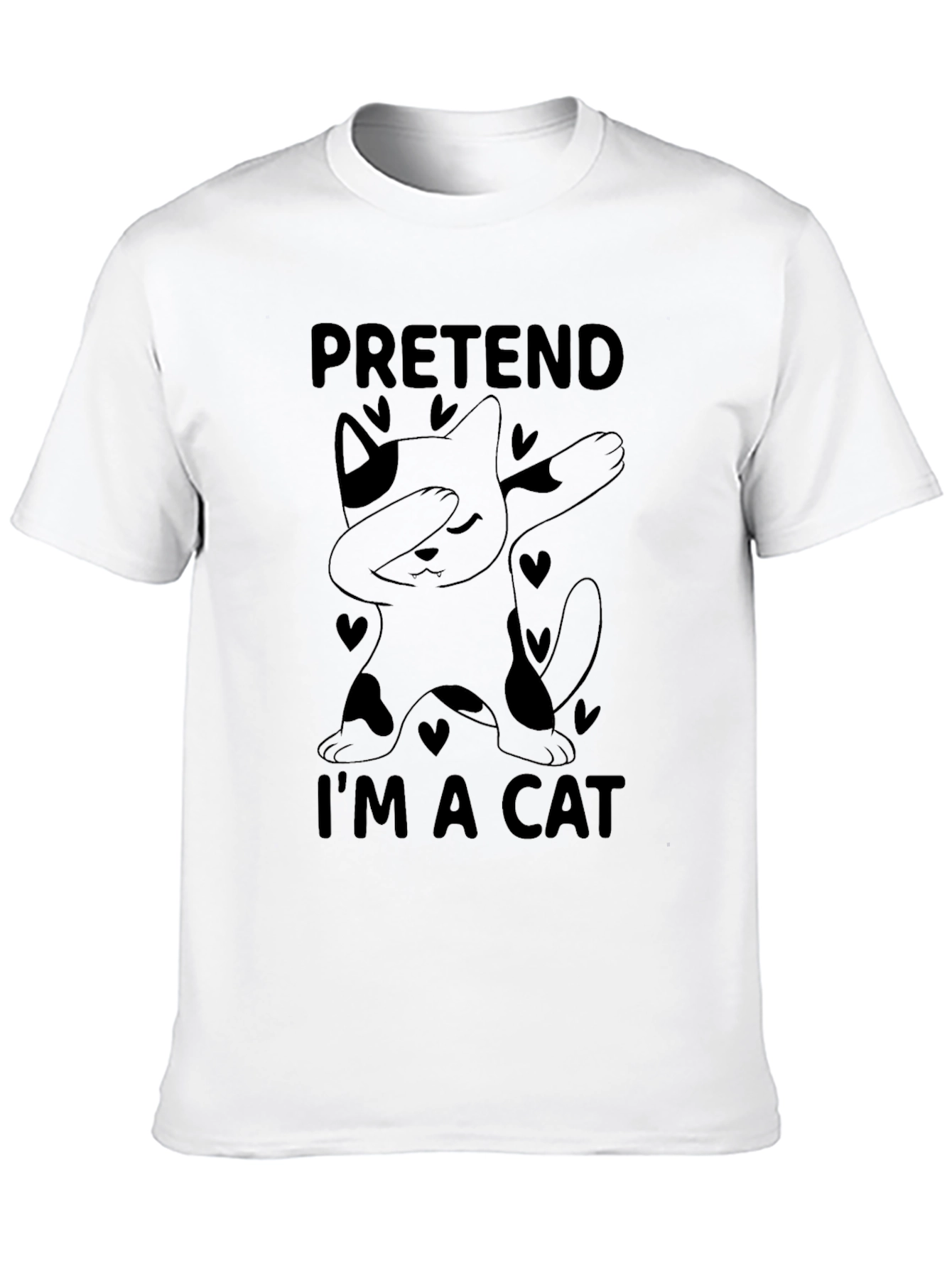 Black Pretend I'm A Cat T-Shirt Dab Dance view 10