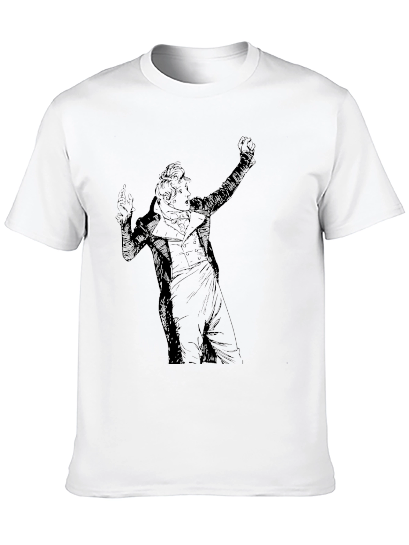 Black Sketch Art Black T-Shirt view 10