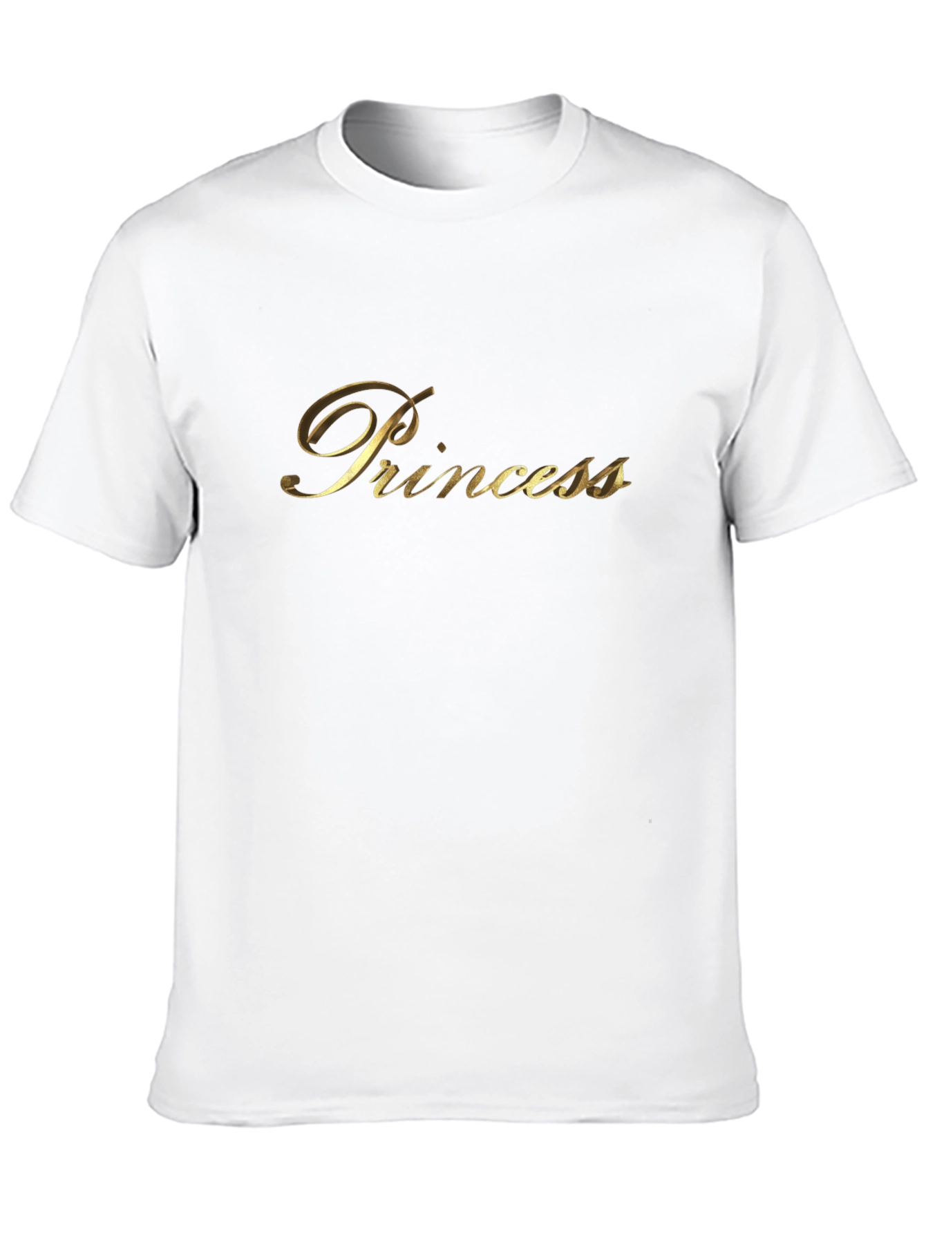 Black Princess Gold Lettering Black T-Shirt view 10