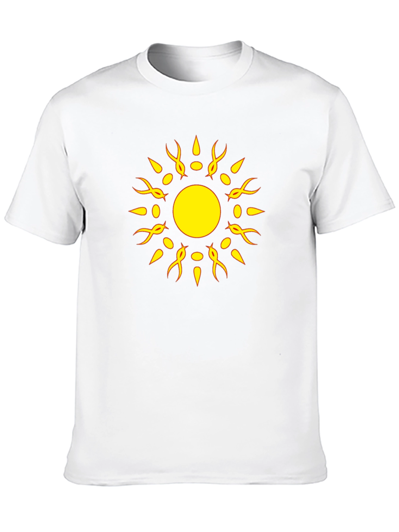 Black Black T-Shirt with Yellow Sun Graphic view 10