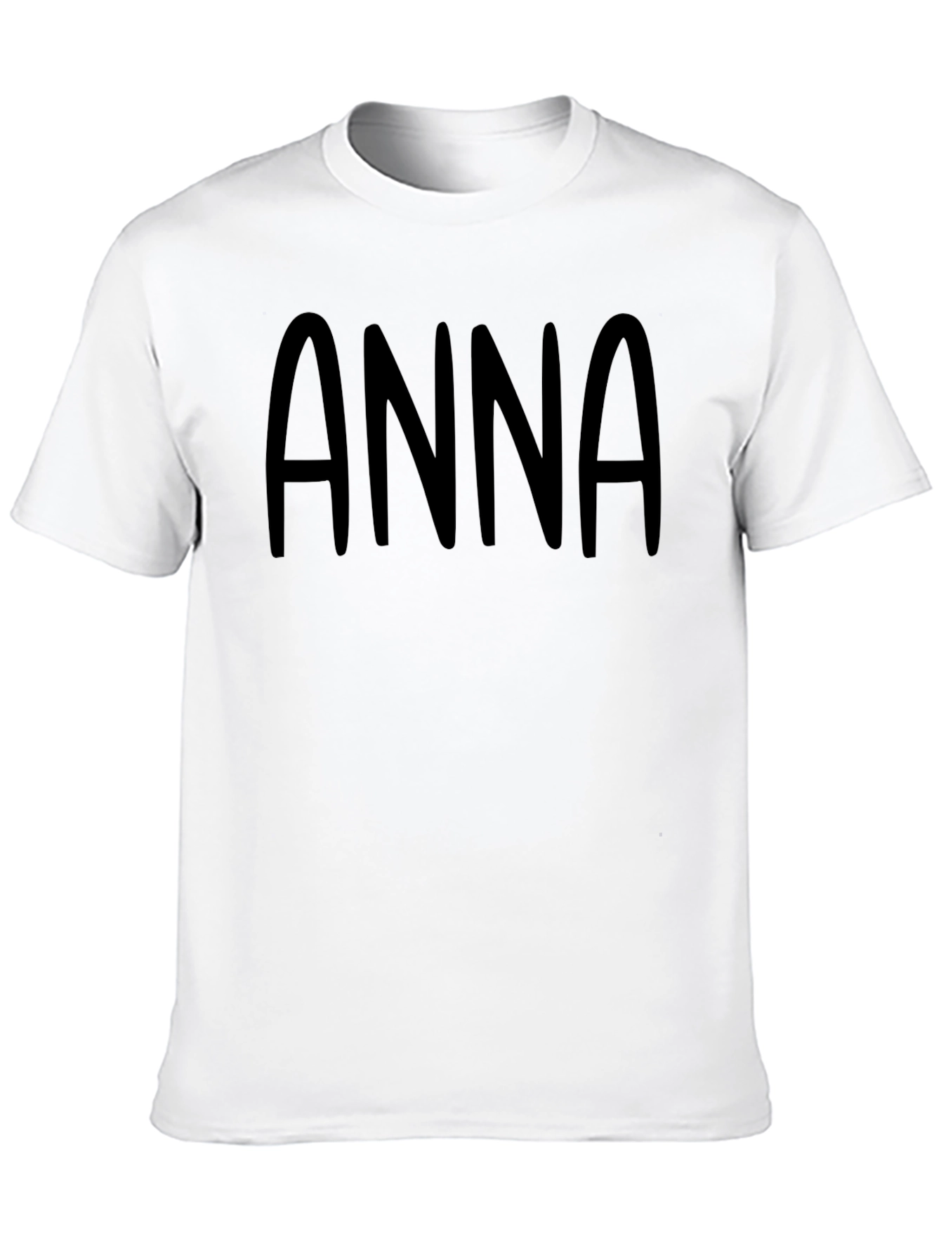Black Personalized "ANNA" Black T-Shirt - Custom Name Tee view 10