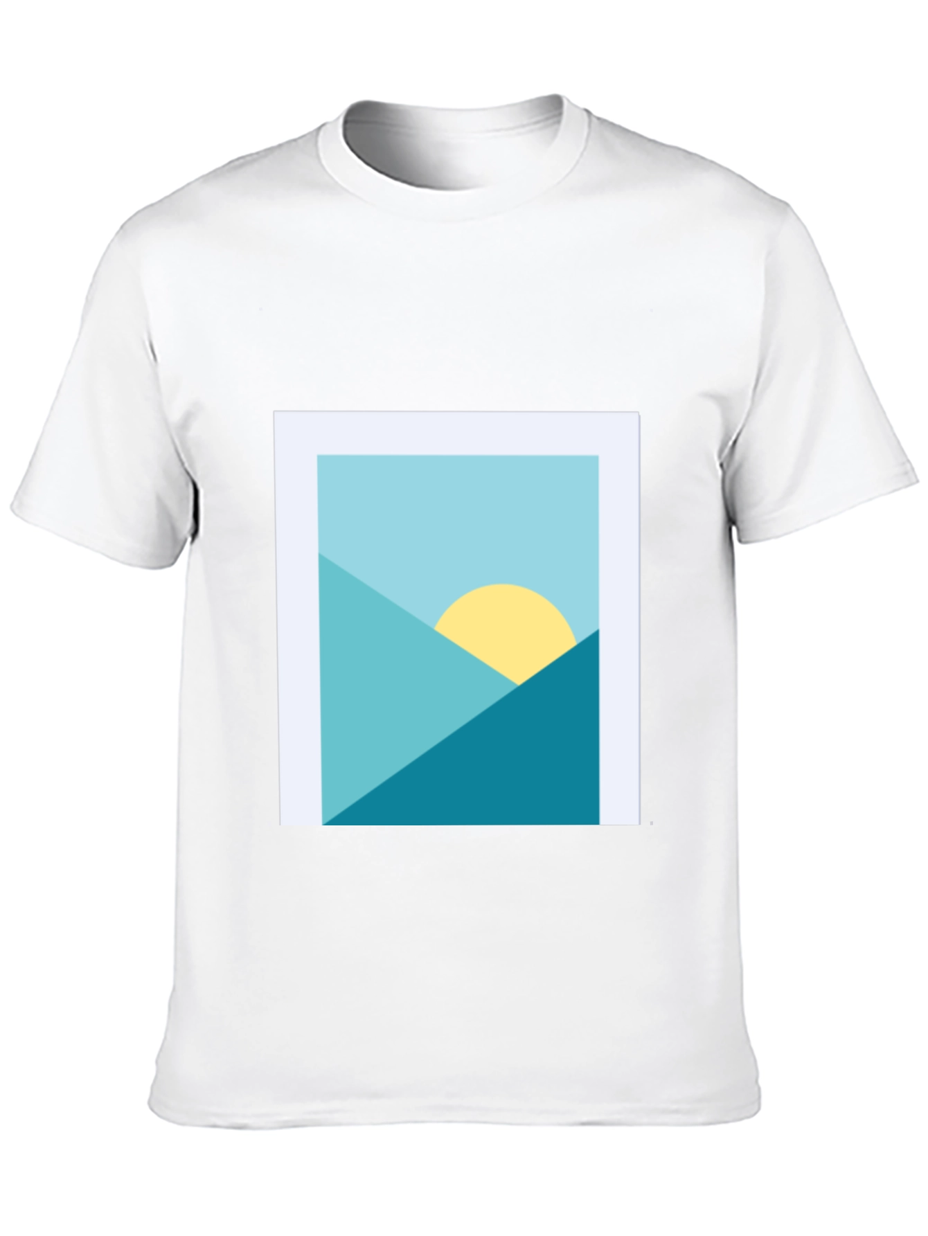 Black Geometric Landscape Graphic Tee - Modern Art Shirt view 10