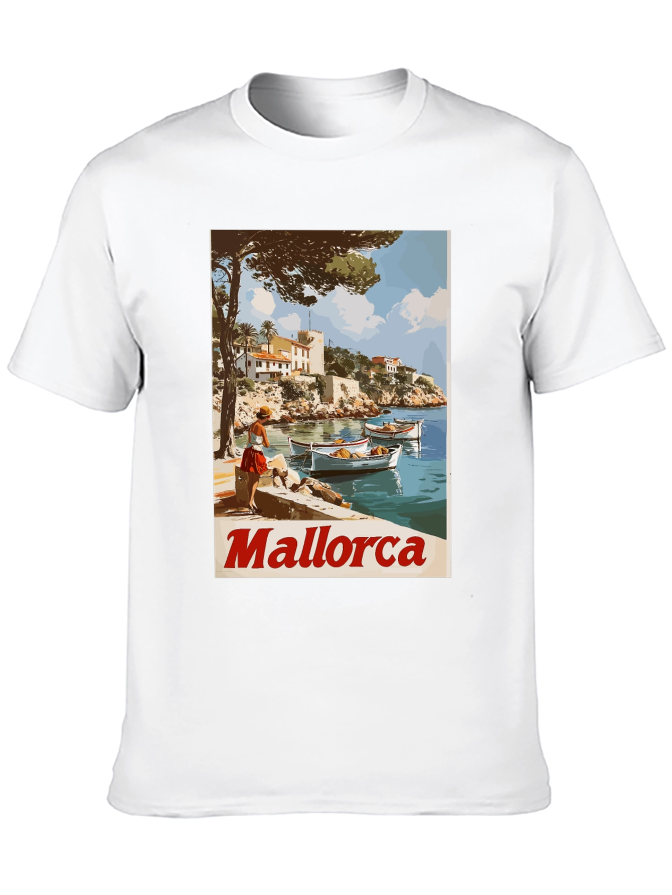 Black Mallorca Vintage Travel T-Shirt view 10