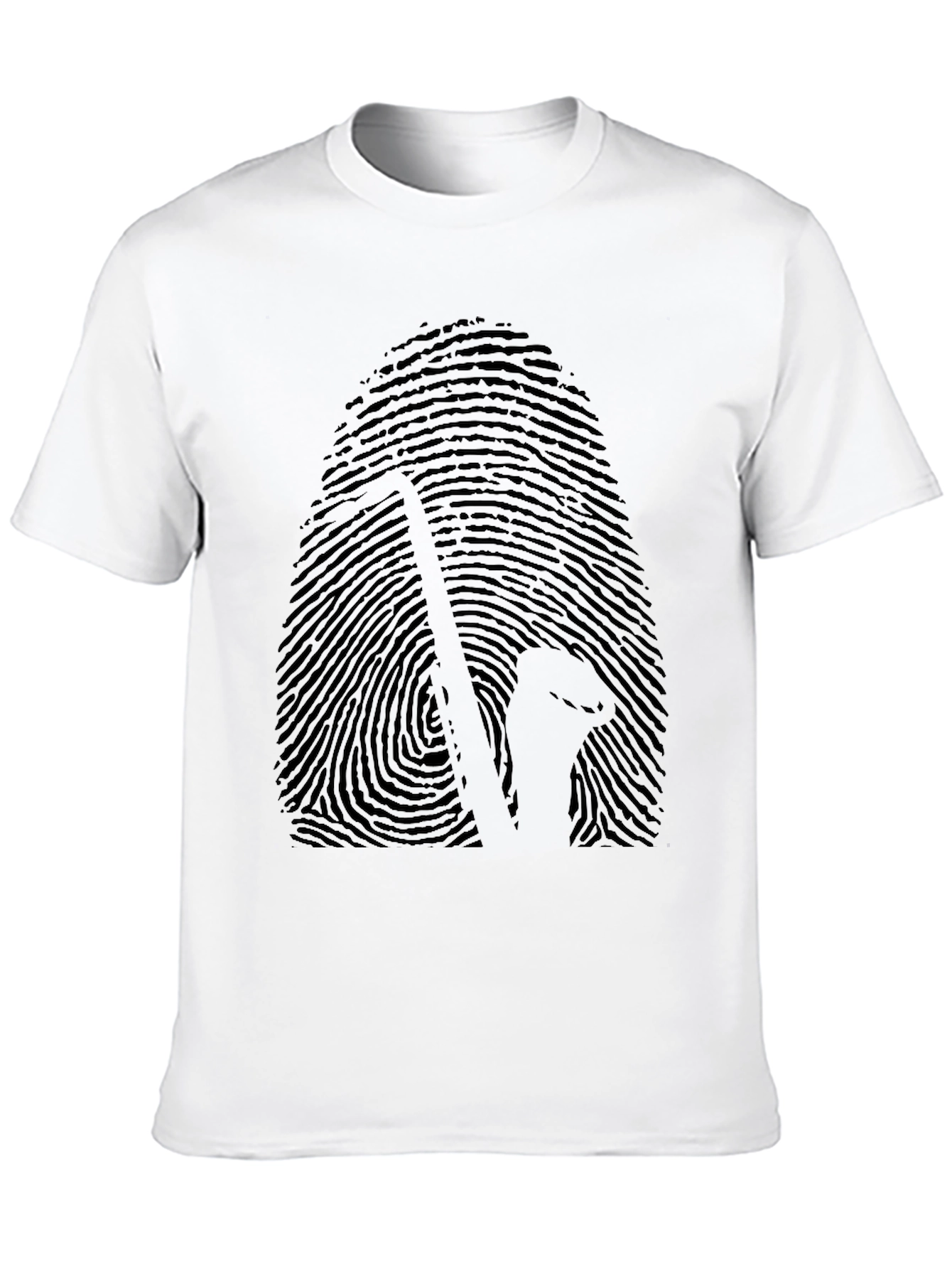 Black Saxophone Fingerprint Graphic T-Shirt view 10