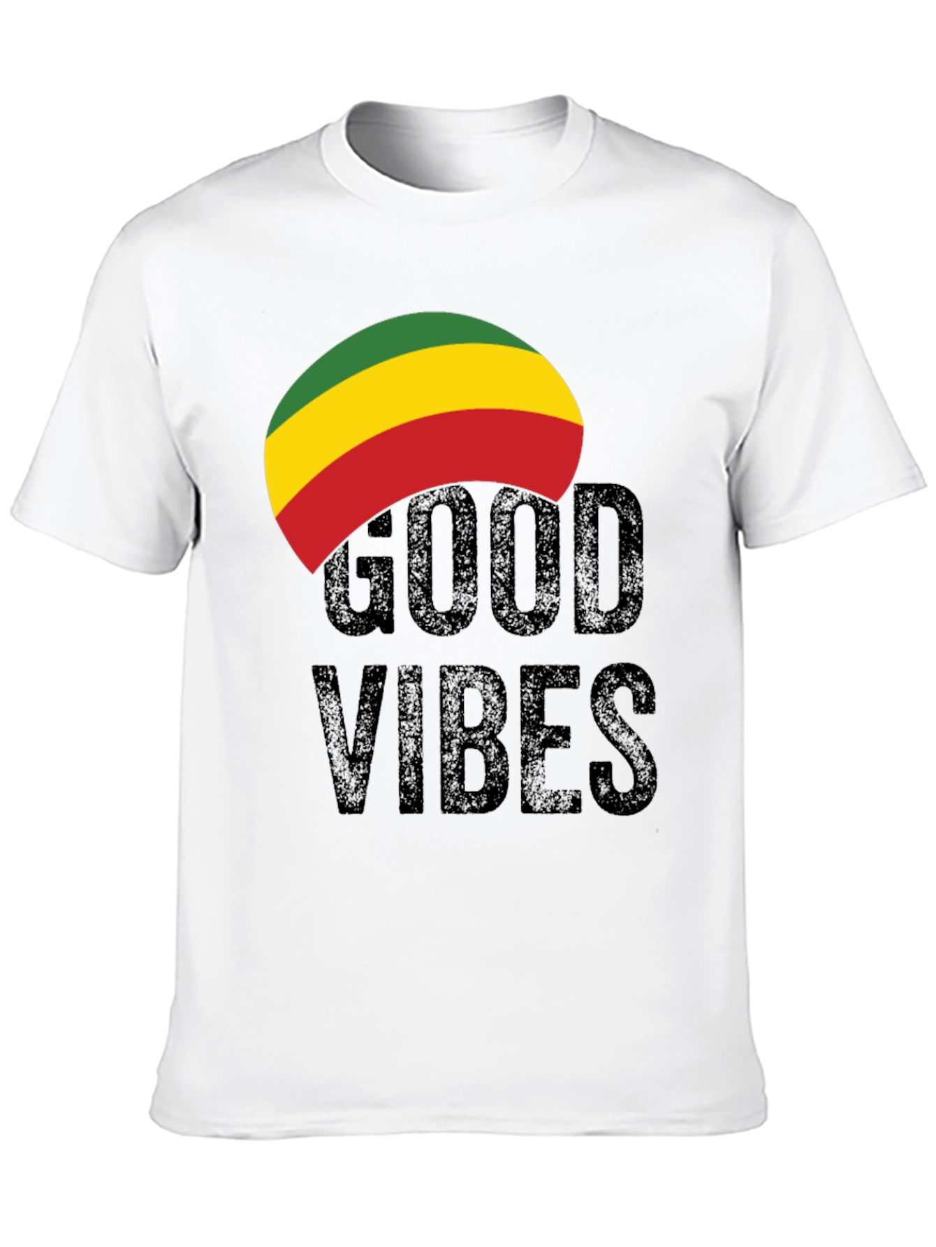 Black Rasta Good Vibes Graphic Tee - Black view 10