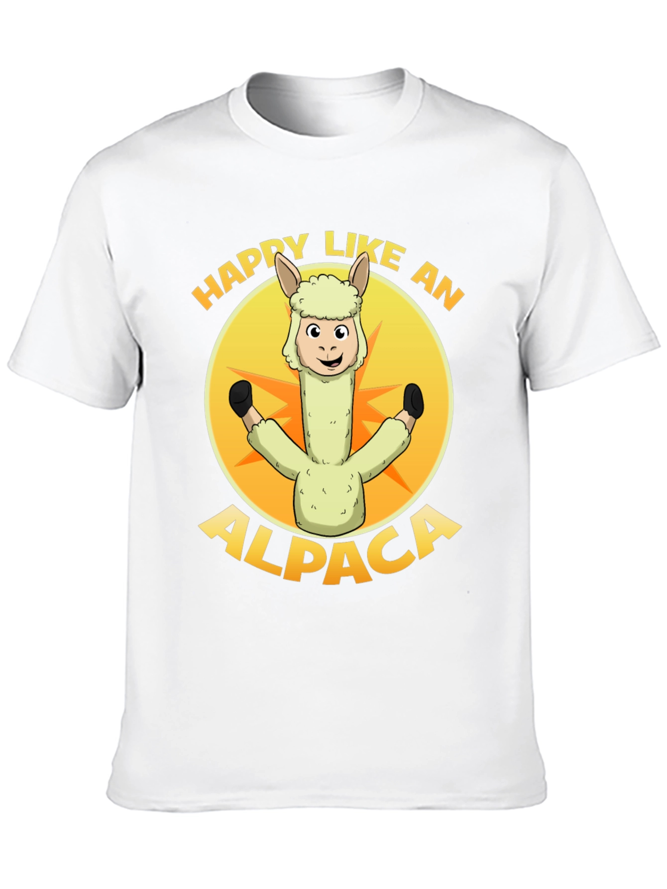 Black Happy Alpaca Graphic T-Shirt view 10