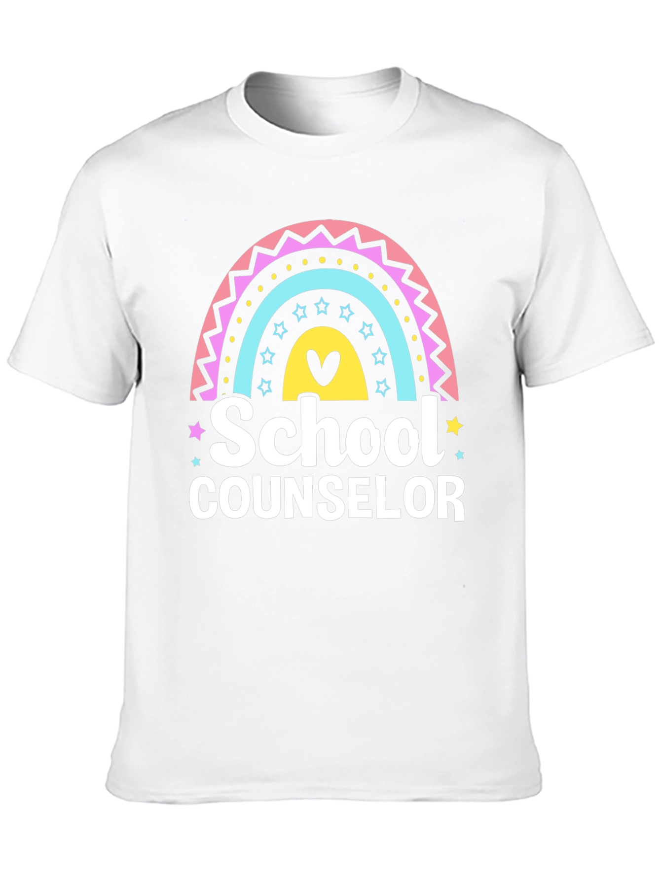 Black School Counselor Rainbow Graphic T-Shirt view 10