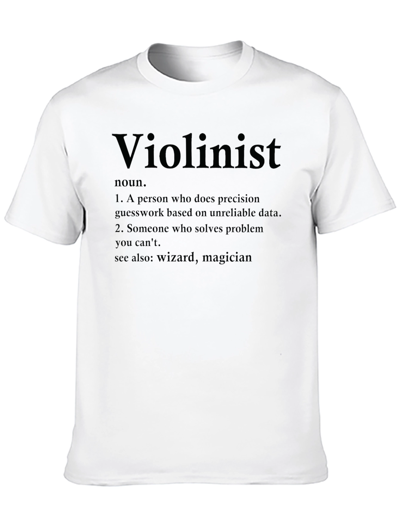 Black Violinist Definition Graphic Tee view 10