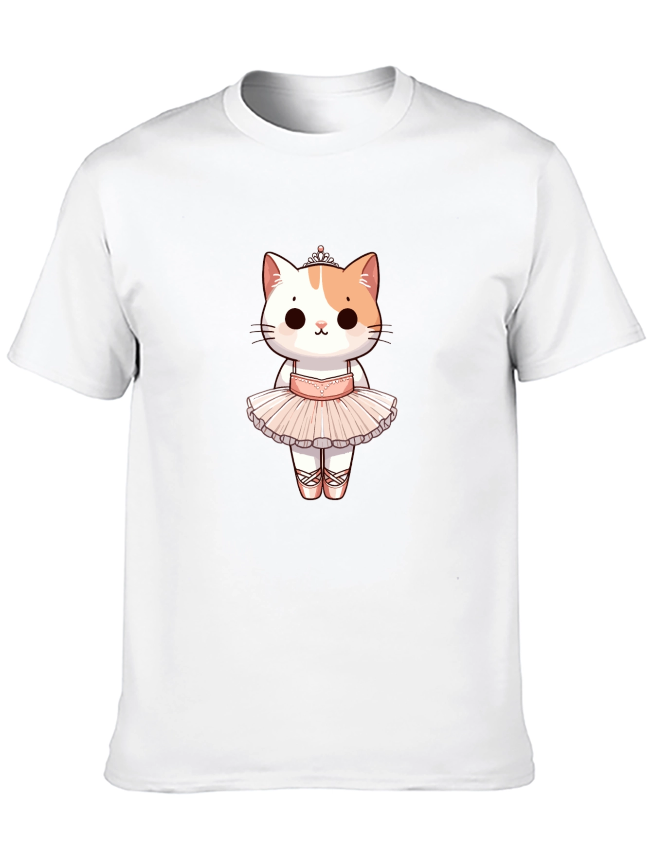 Black Cute Ballerina Cat Graphic Tee view 10