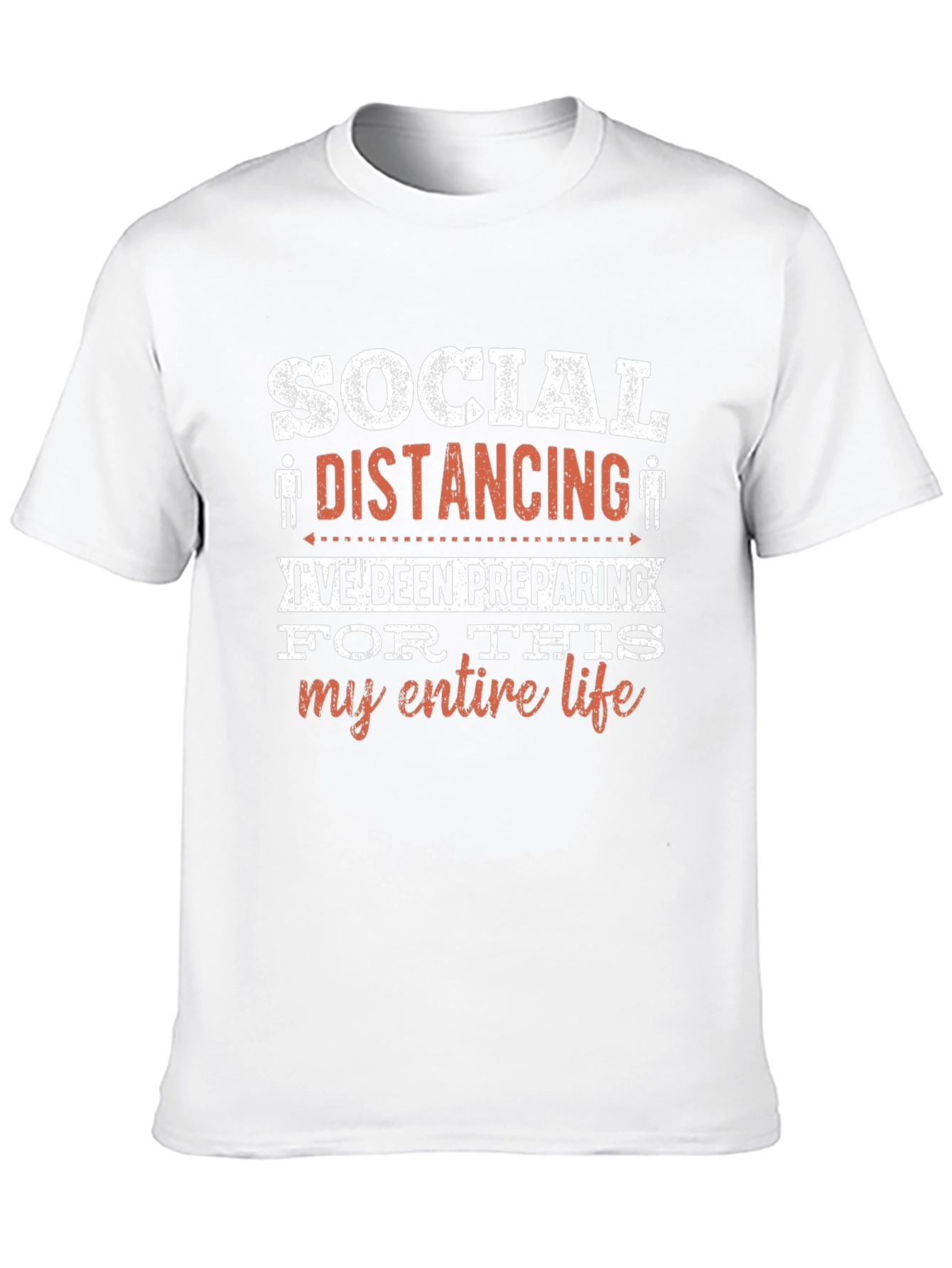 Black Social Distancing T-Shirt - Introvert Humor Tee view 10