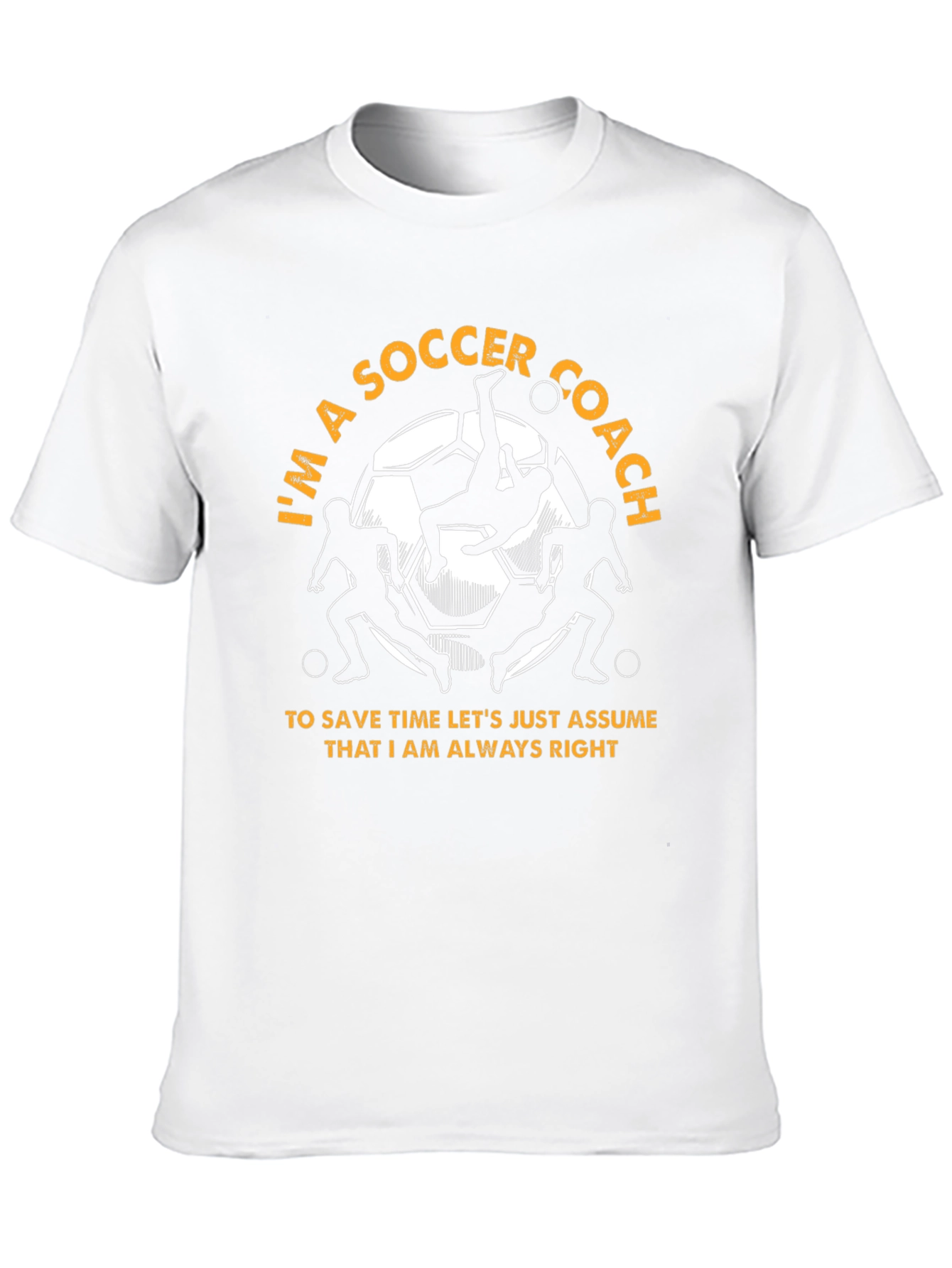 Black Soccer Coach T-Shirt - Always Right Design view 10