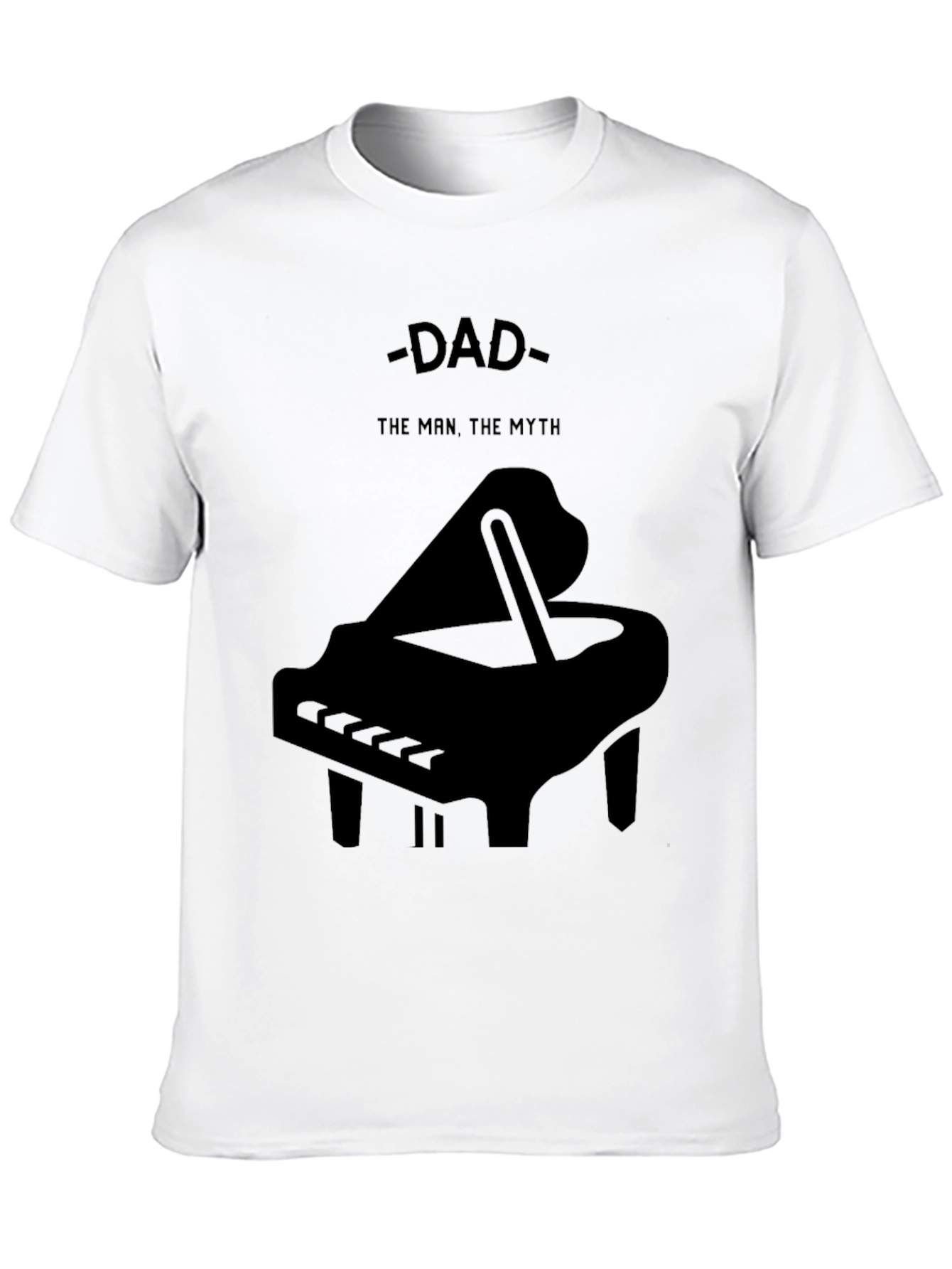 Black Dad The Man The Myth Piano Graphic T-Shirt view 10