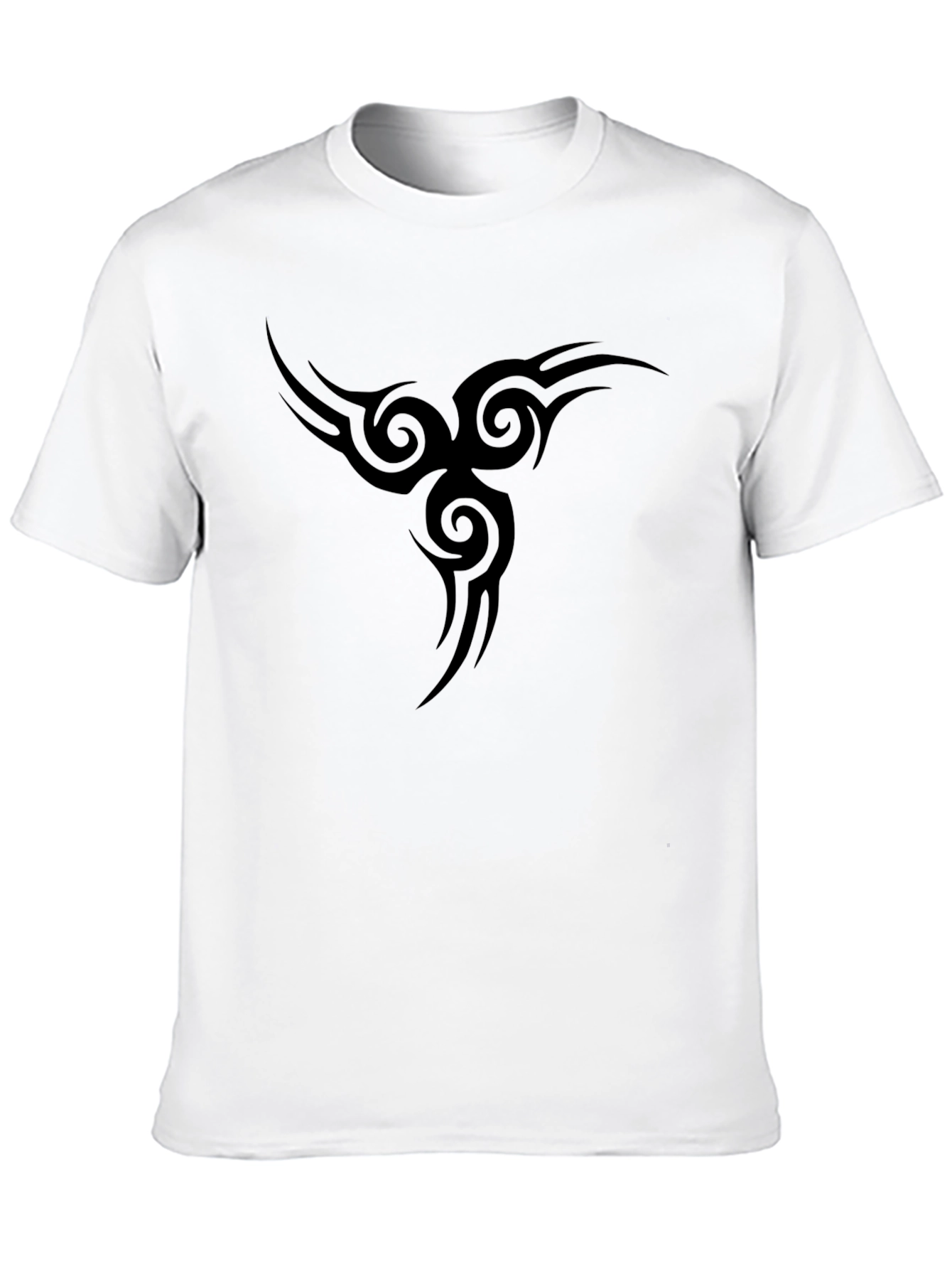 Black Black T-Shirt with Tribal Tattoo Design view 10