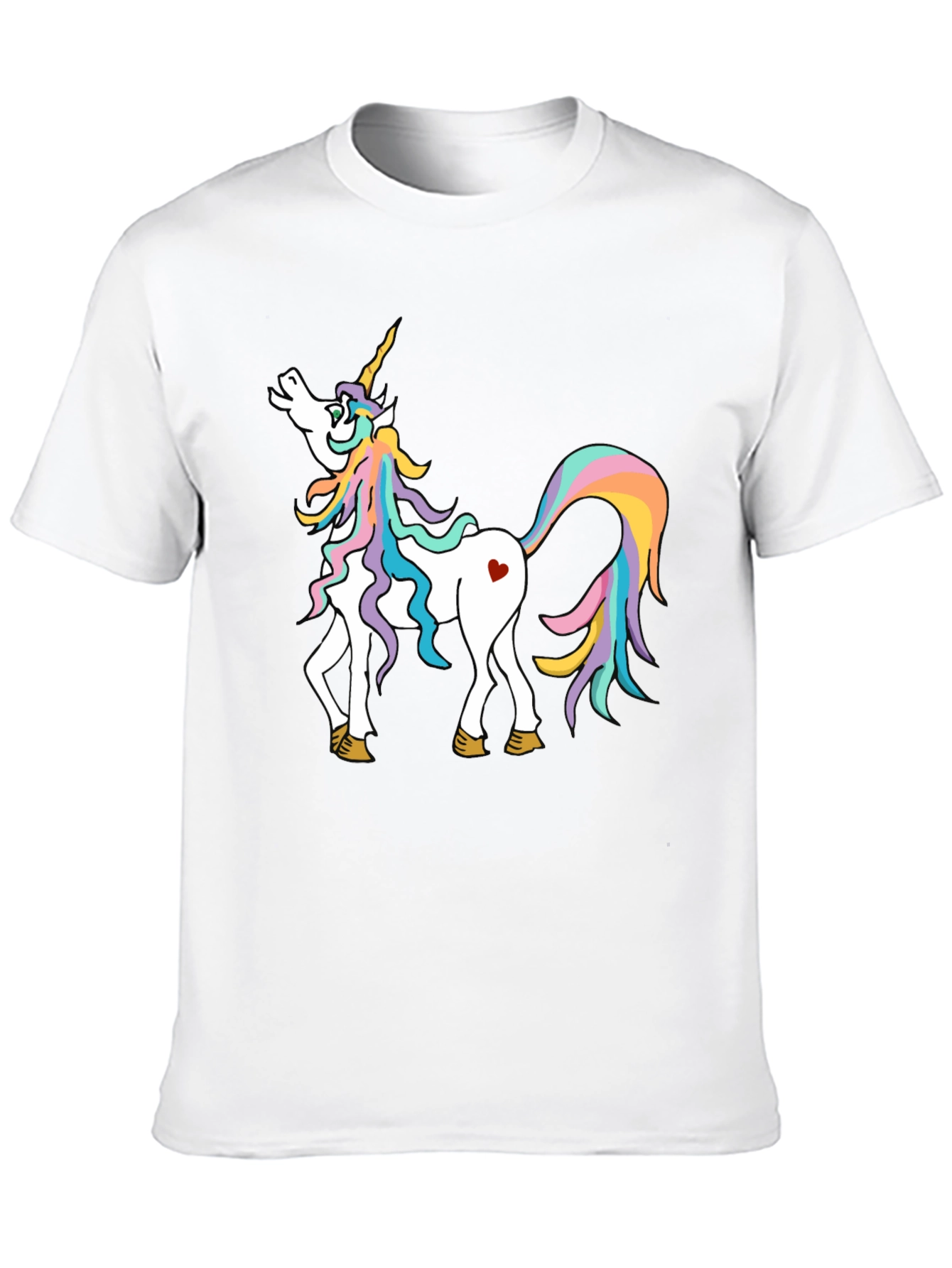Black Unicorn Graphic Tee - Magical Rainbow Horse Shirt view 10