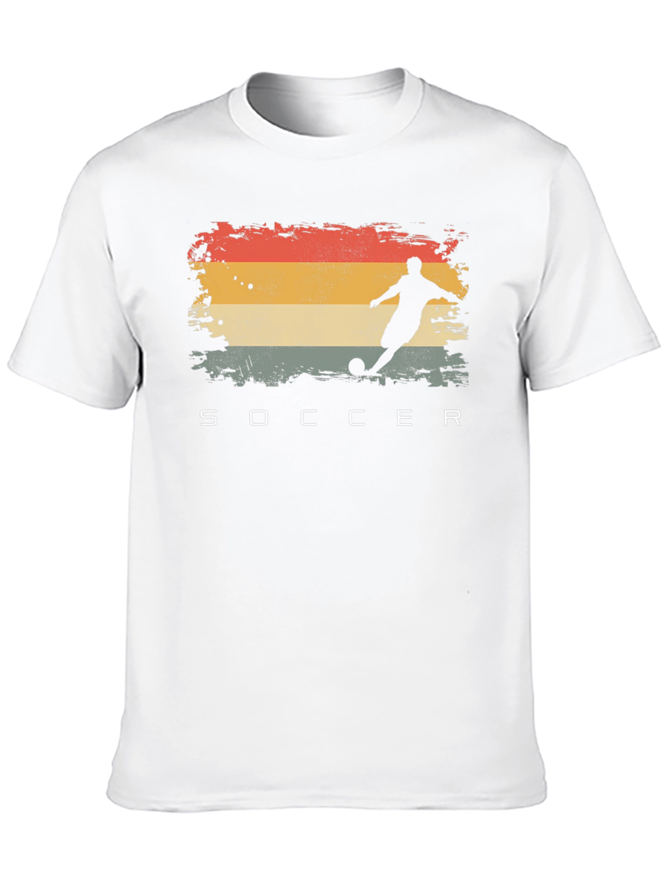 Black Retro Soccer Player Graphic T-Shirt view 10