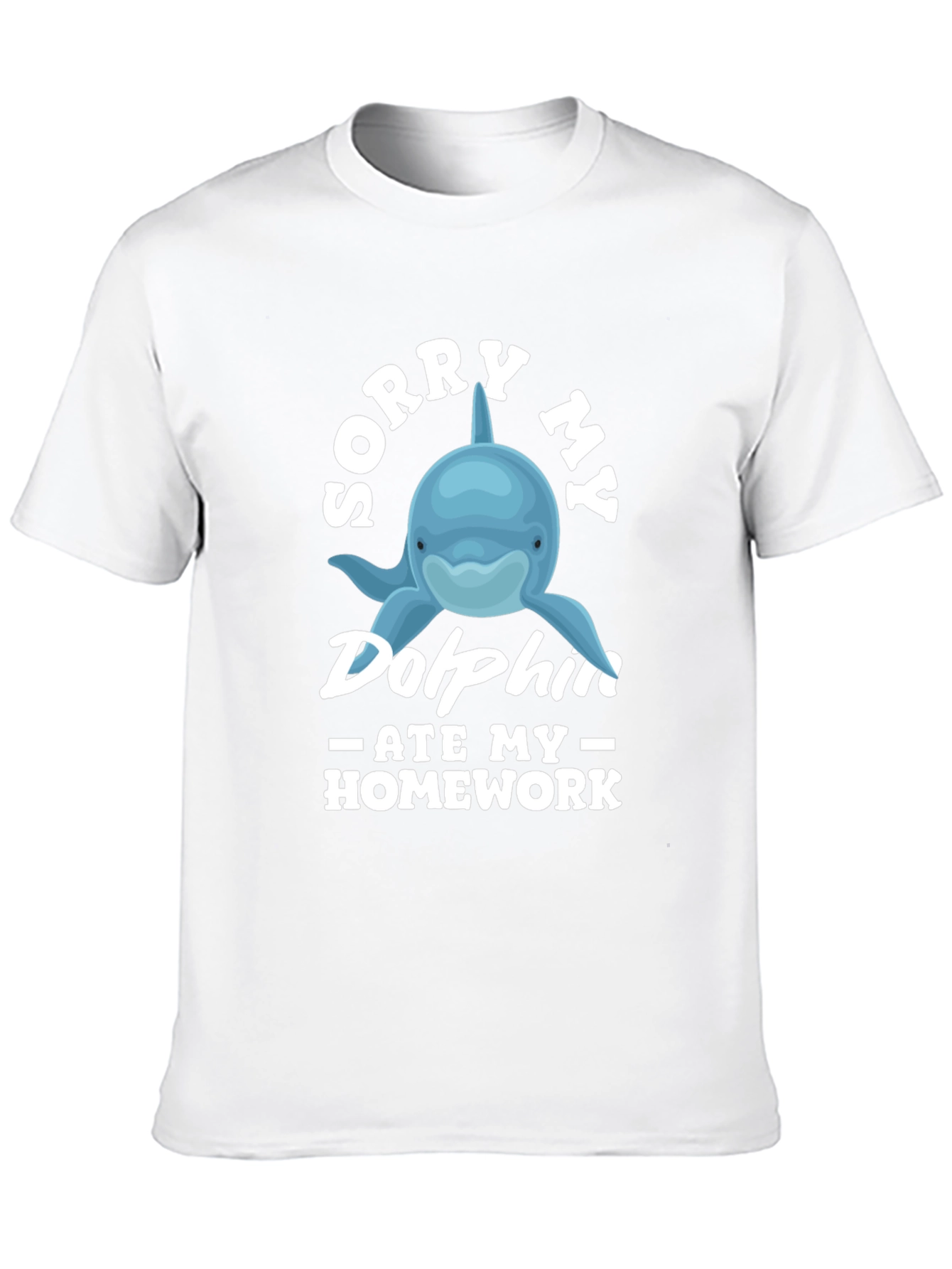 Black Sorry My Dolphin Ate My Homework T-Shirt view 10