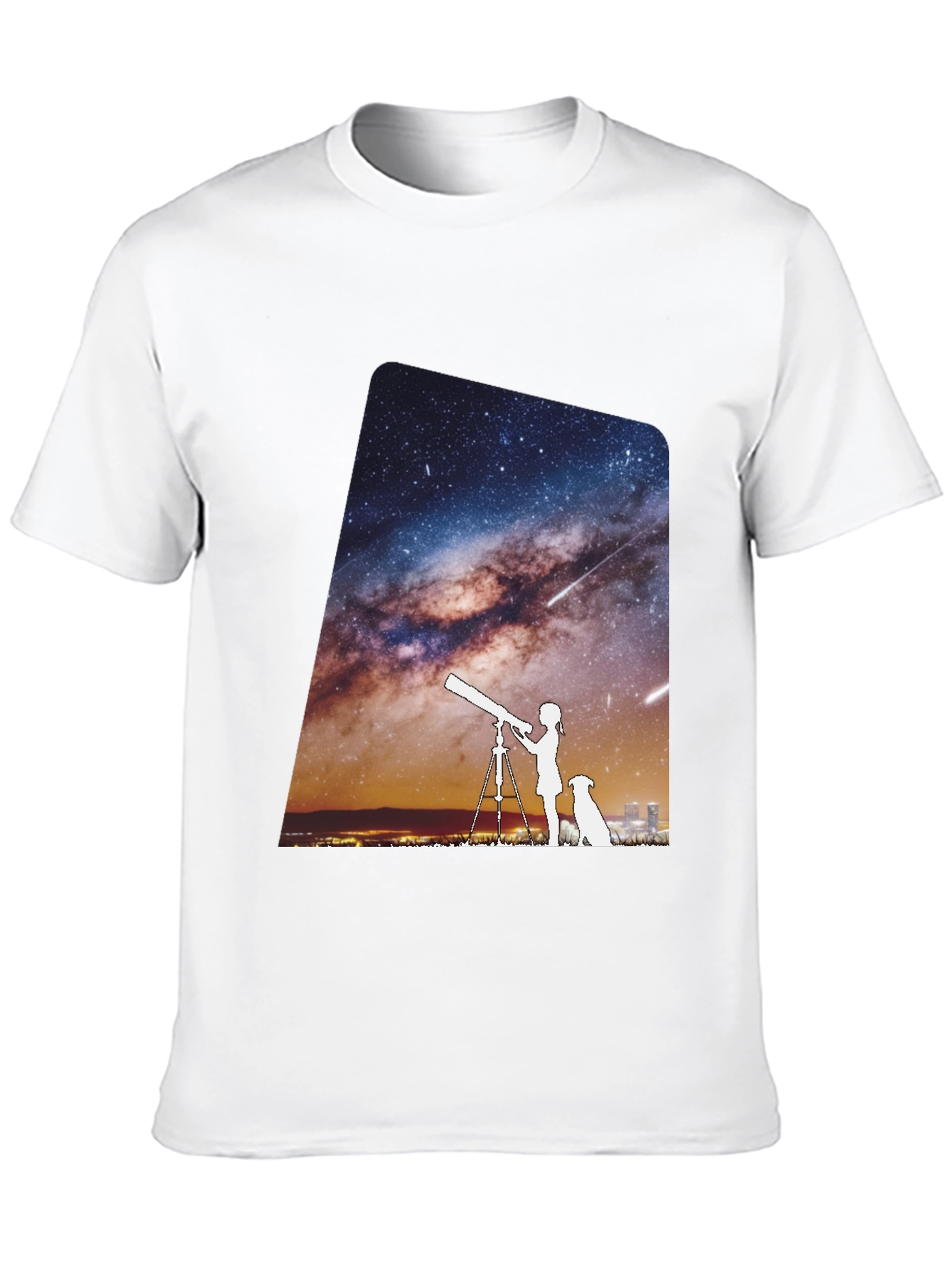 Black Starry Night Tee - Unisex Premium Cotton T-Shirt view 10