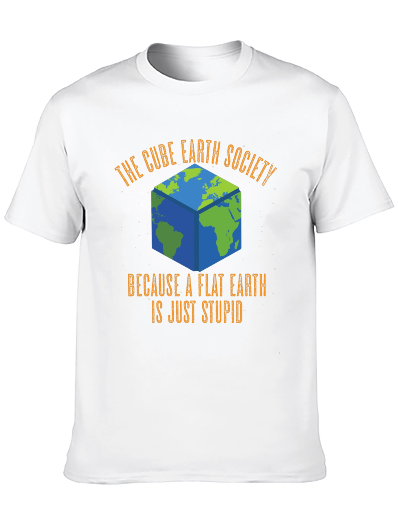 Black Cube Earth Society T-Shirt - Funny Flat Earth Conspiracy Tee view 10