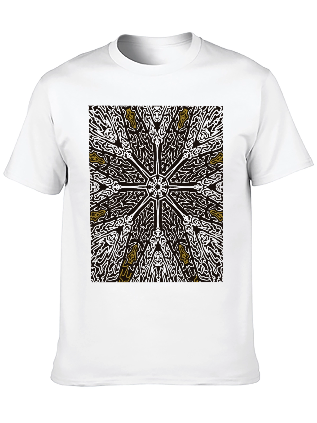 Black Abstract Starburst Graphic Tee - Black view 10