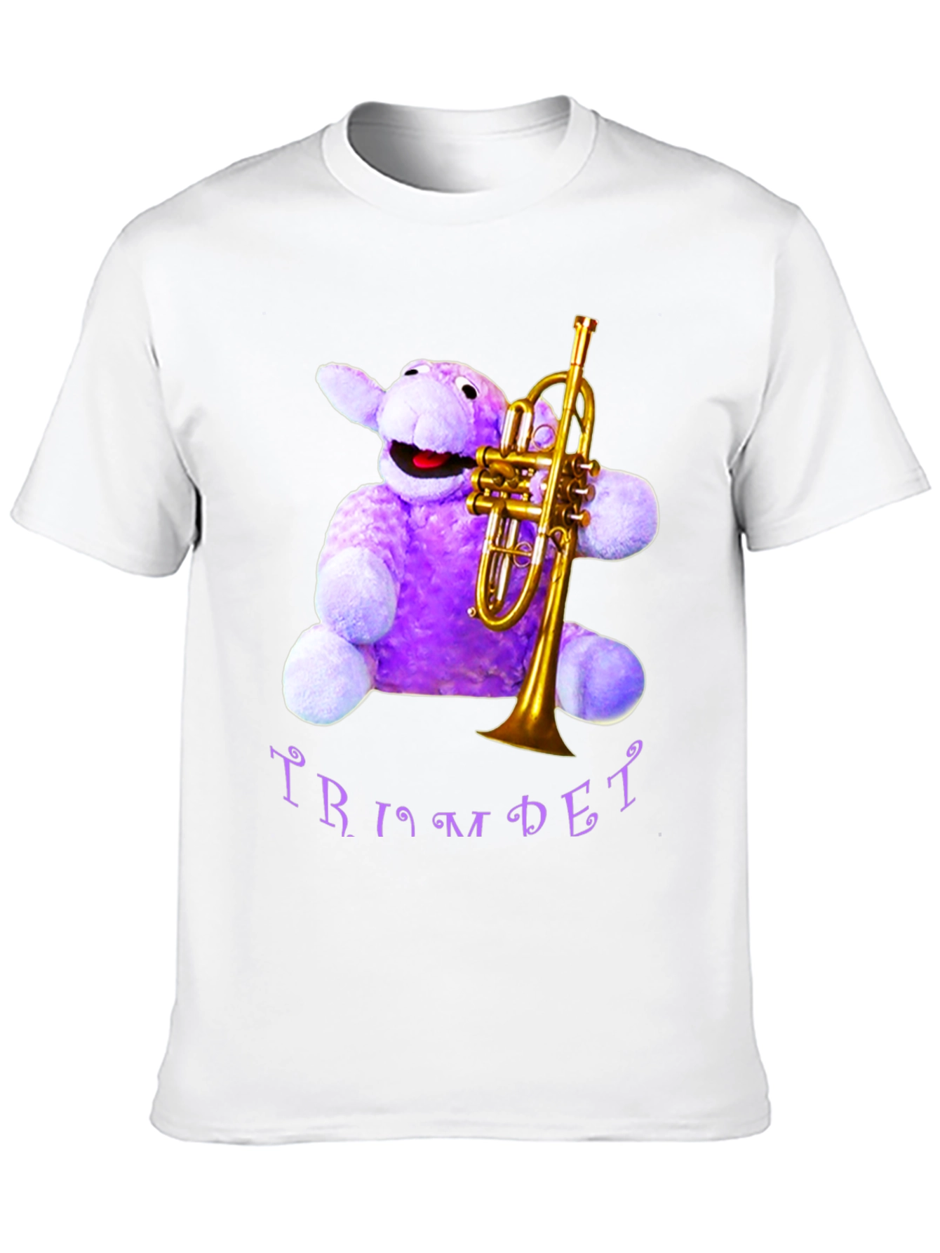 Black Purple Plush Trumpet T-Shirt view 10