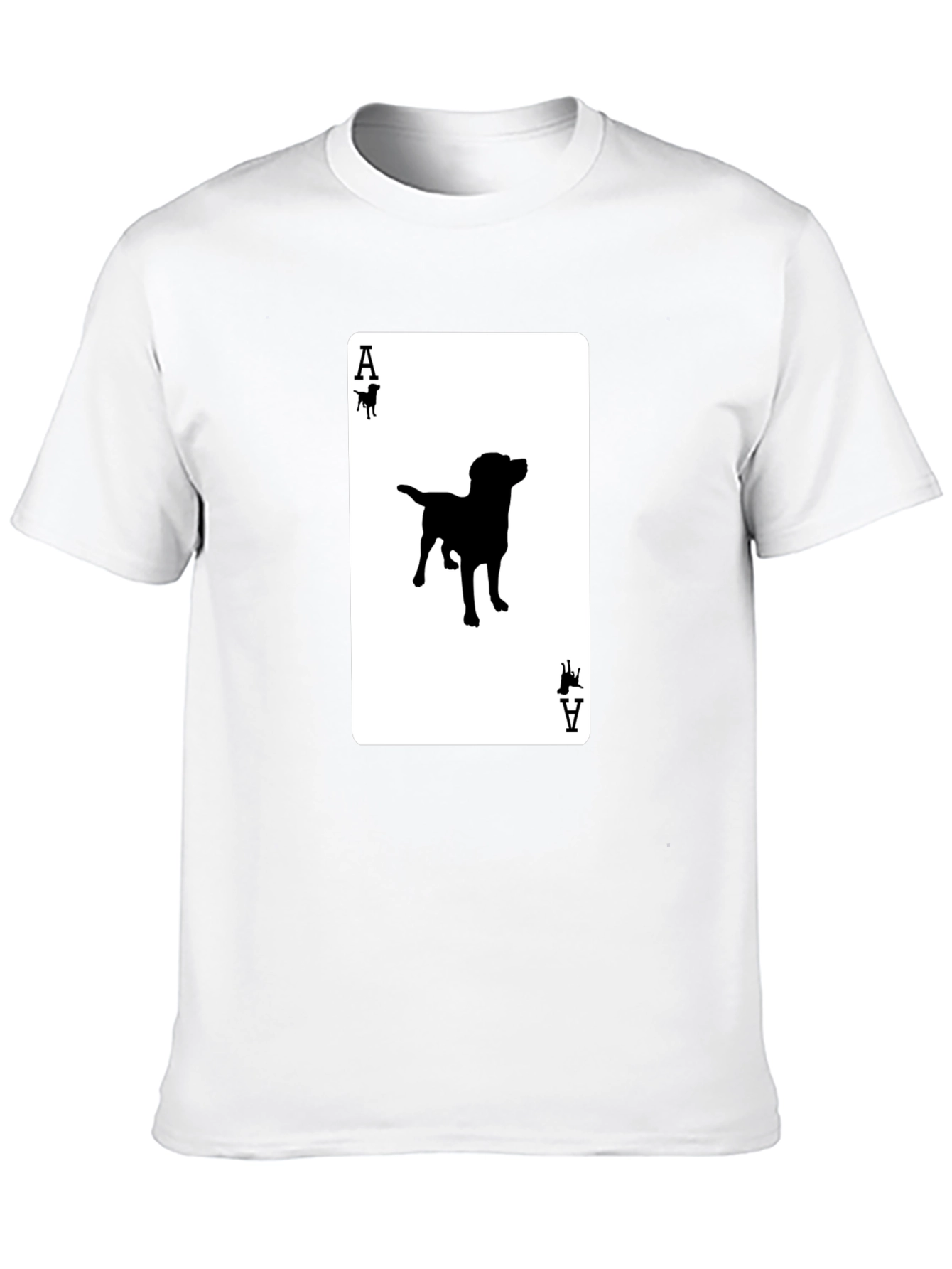 Black Ace of Dogs T-Shirt - Novelty Canine Card Tee view 10