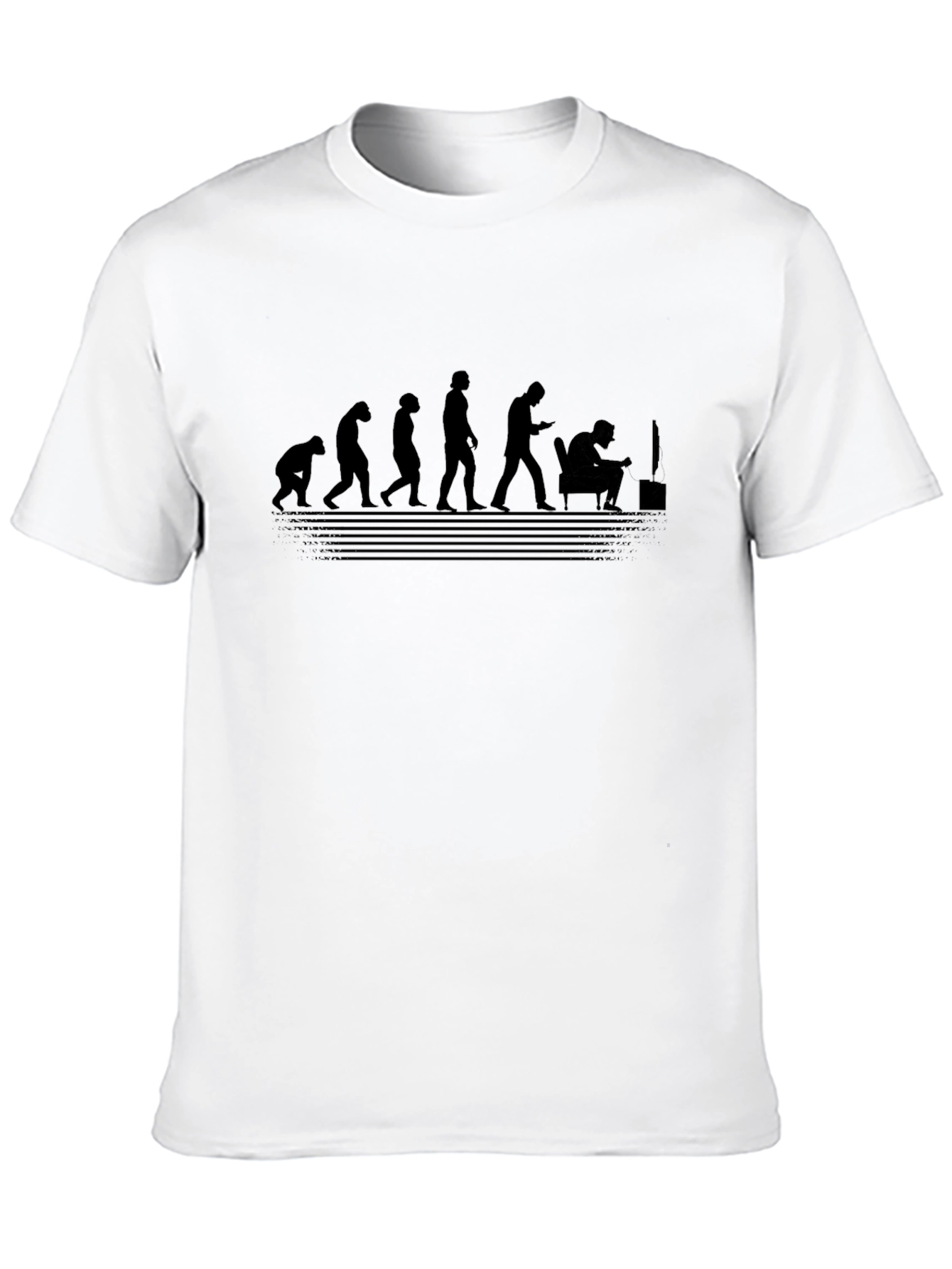 Black Evolution of Gaming Black T-Shirt view 10